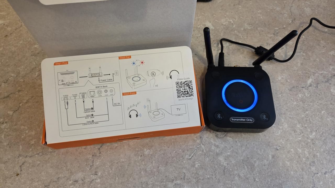 1Mii B06TX trasmettitore Bluetooth TV 5.3 aptX 2 cuffie