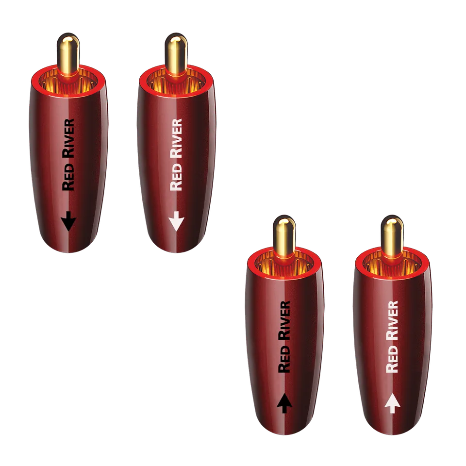 Audioquest Red River cavo RCA stereo rame connettori oro