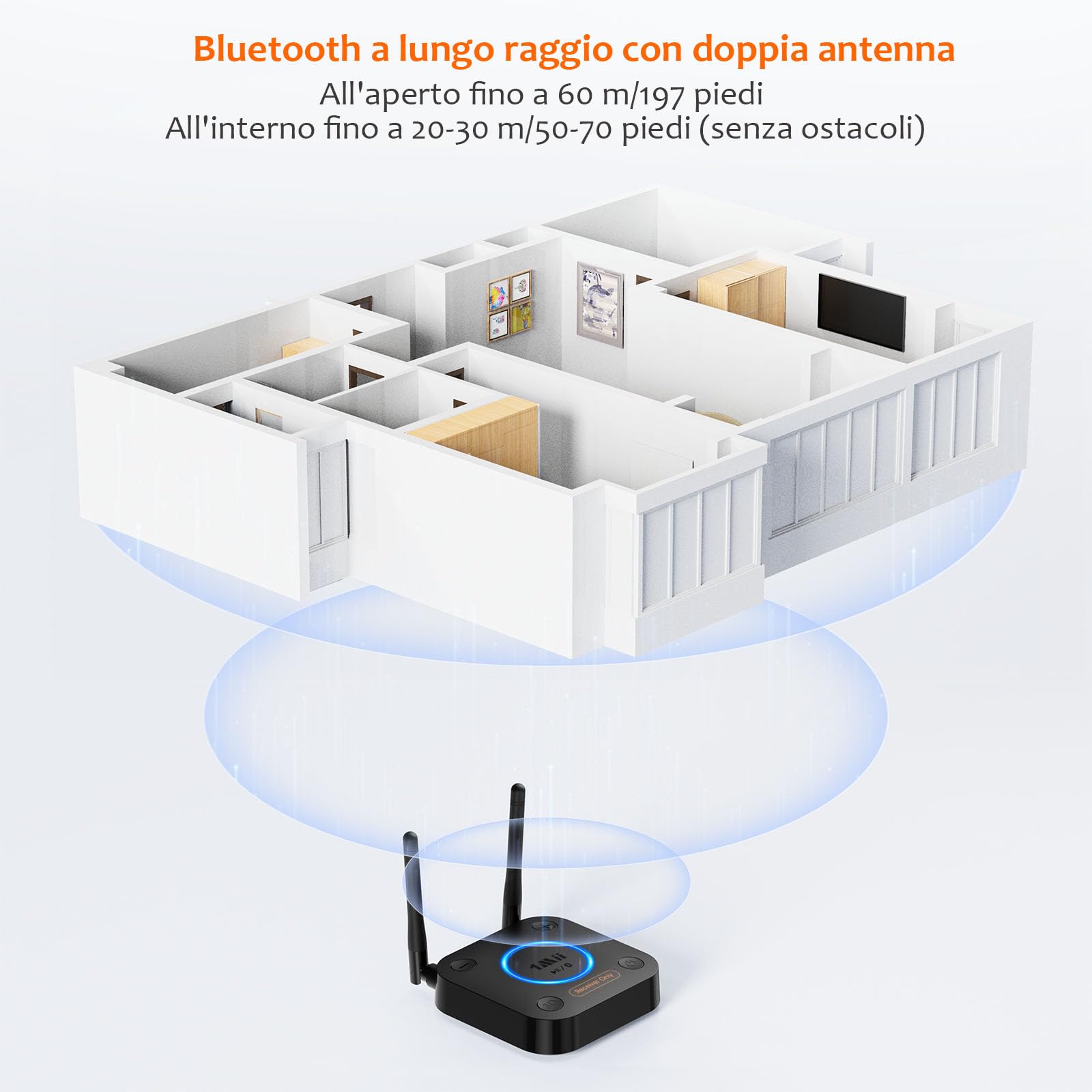 1Mii B06Pro Ricevitore Bluetooth HiFi aptX HD 60m