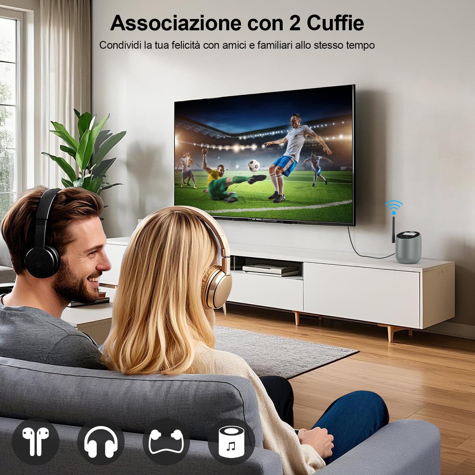 1Mii DS70 Trasmettitore Bluetooth TV Display LCD aptX