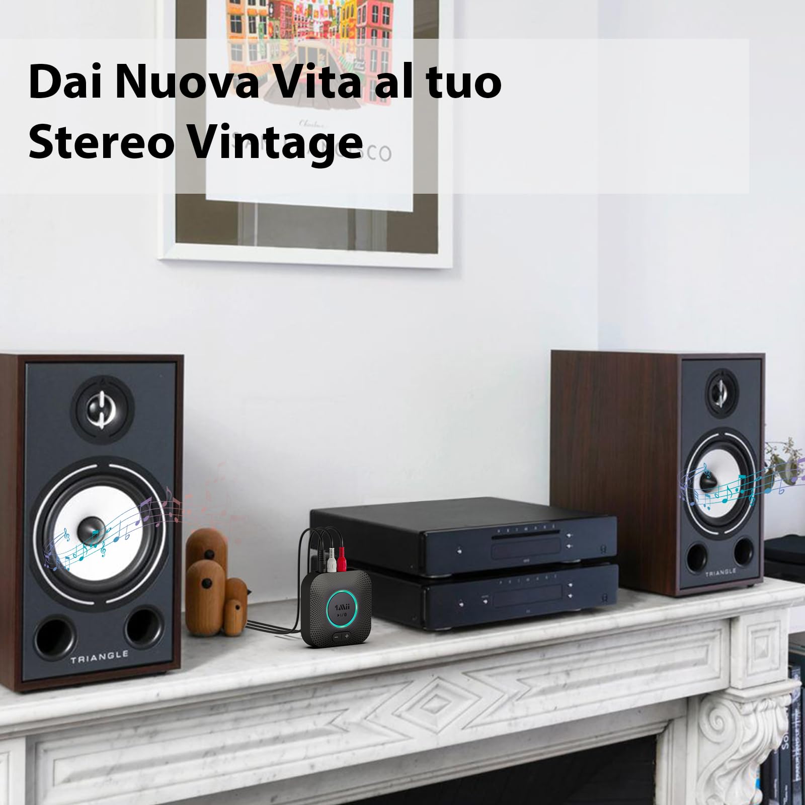 1Mii B06S Ricevitore Bluetooth 5.3 aptX HD RCA AUX