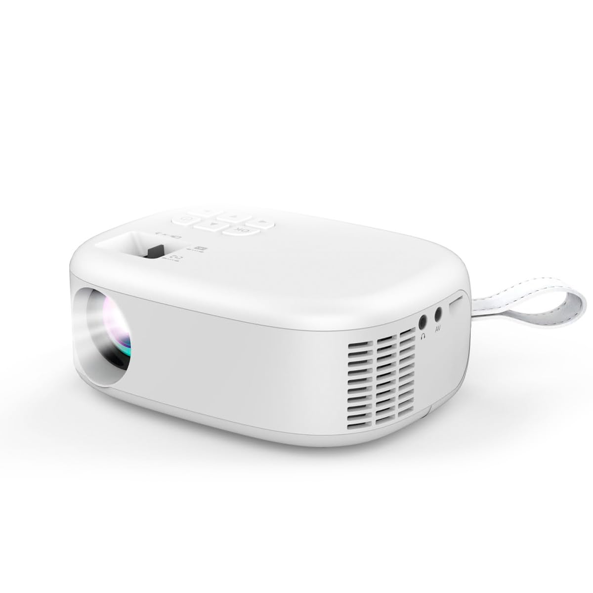NK PC e Giochi Mini Proiettore 1080P 6500 Lumen Bianco