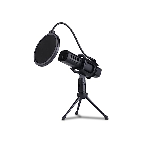 NK Microfono USB a Condensatore con Treppiede e Antipop