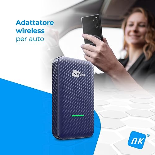 NK Adattatore CarPlay Android Auto Wireless USB Bluetooth 5.0