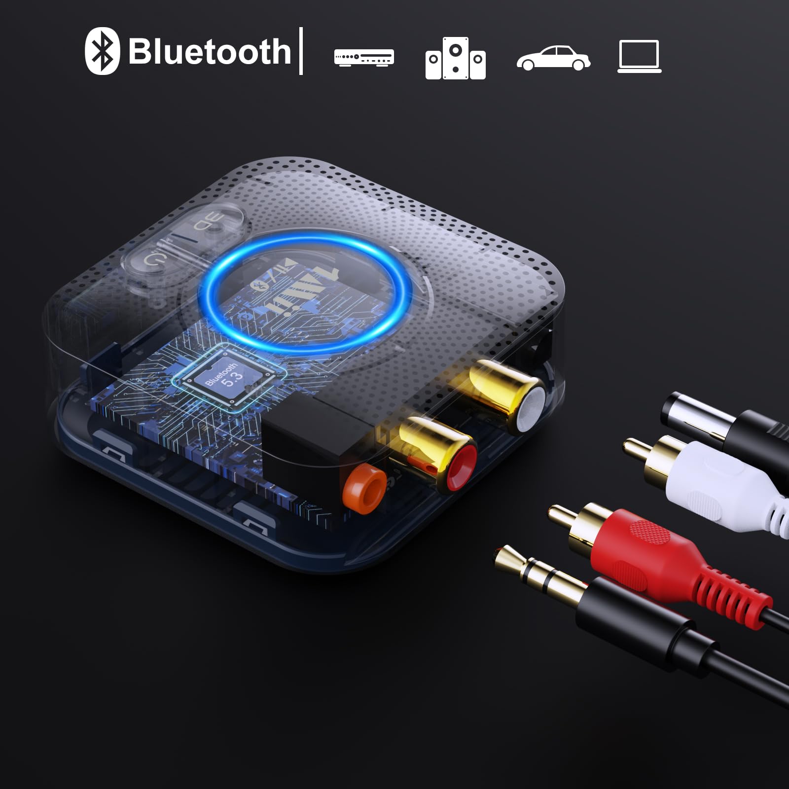 1Mii B06HD Ricevitore Bluetooth 5.3 aptX HD 15 Ore