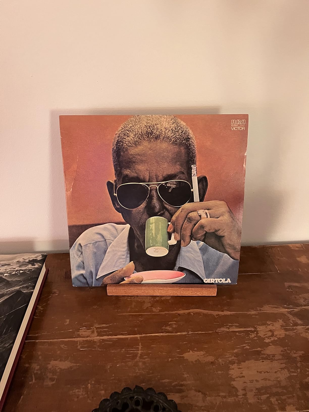 Big Fudge Supporto Vinili Legno Faggio Espositore LP Now Playing