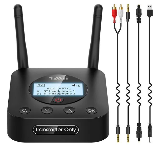 1Mii B06TX+ Trasmettitore Bluetooth TV 5.2 aptX 2 Cuffie Ottico