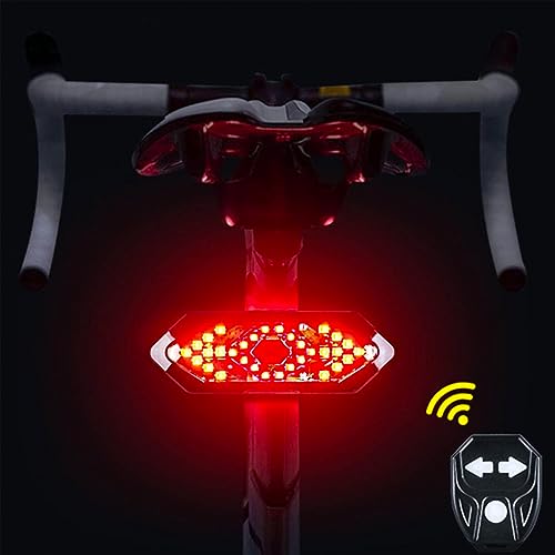 NK luce posteriore bici LED con frecce e telecomando USB