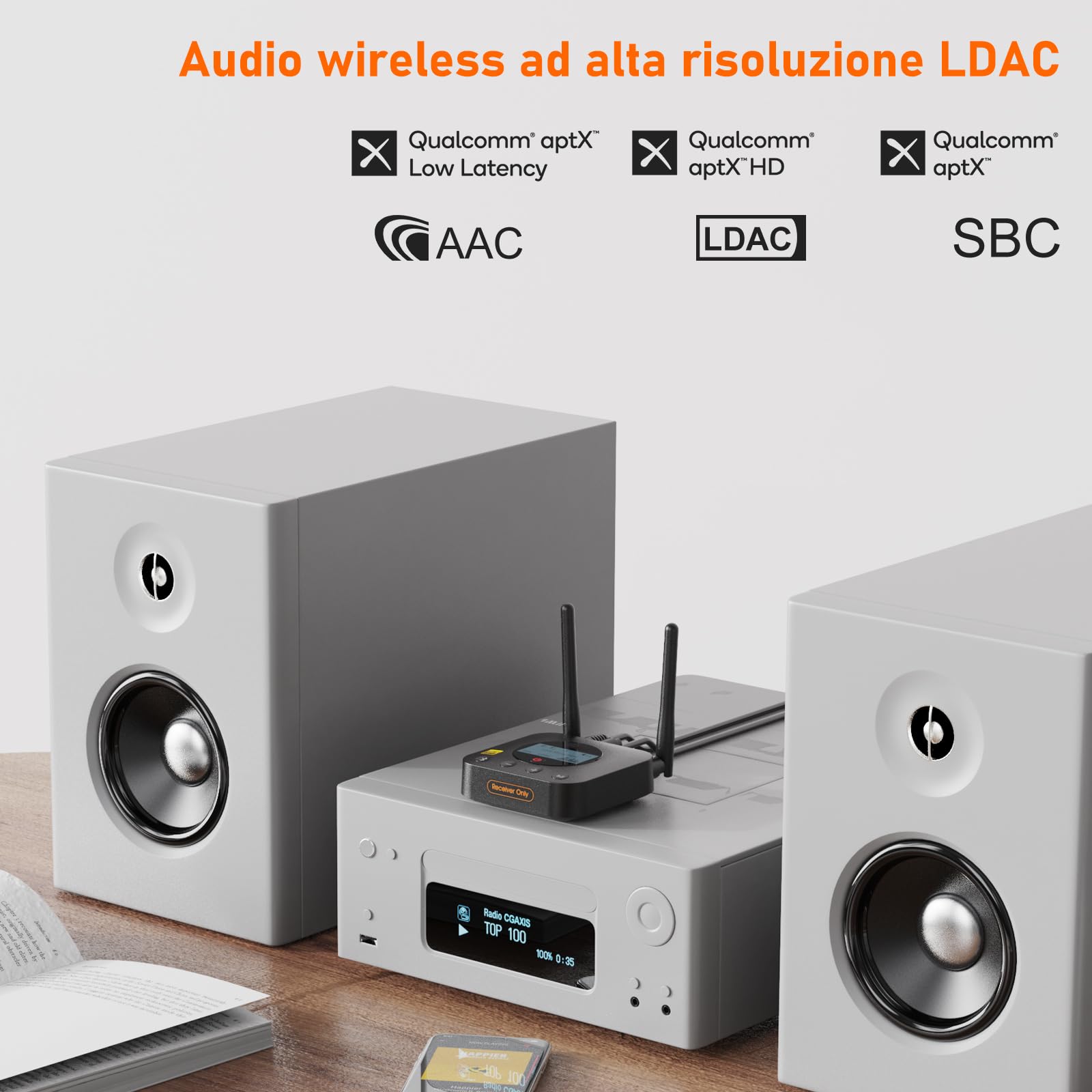 1Mii B06Pro+ Ricevitore Bluetooth LDAC Display HiFi