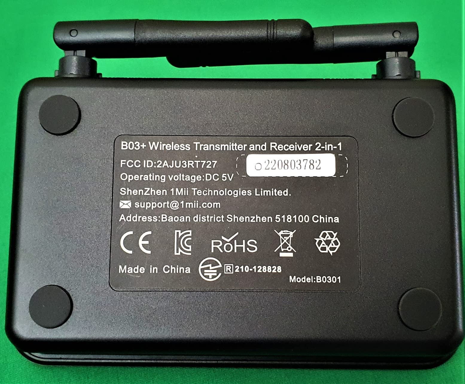 1Mii B03+ Trasmettitore Ricevitore Bluetooth aptX Schermo