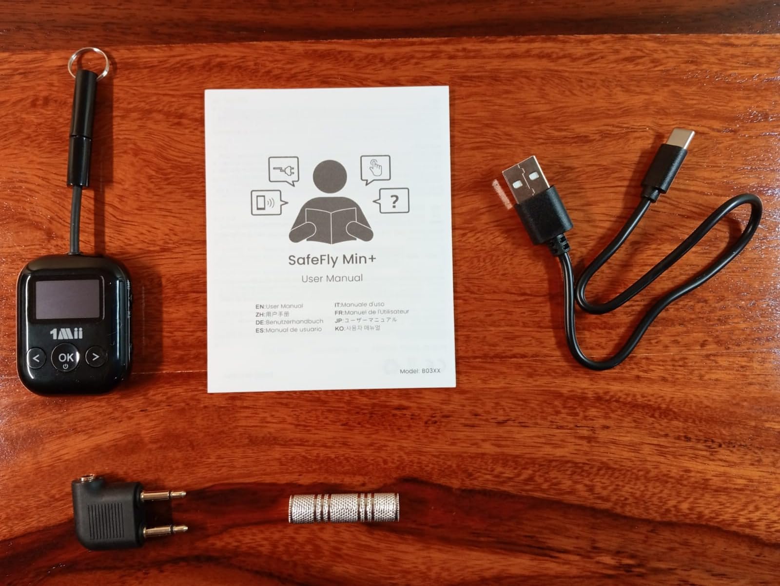 1Mii SafeFly Min+ Trasmettitore Ricevitore Bluetooth aptX OLED