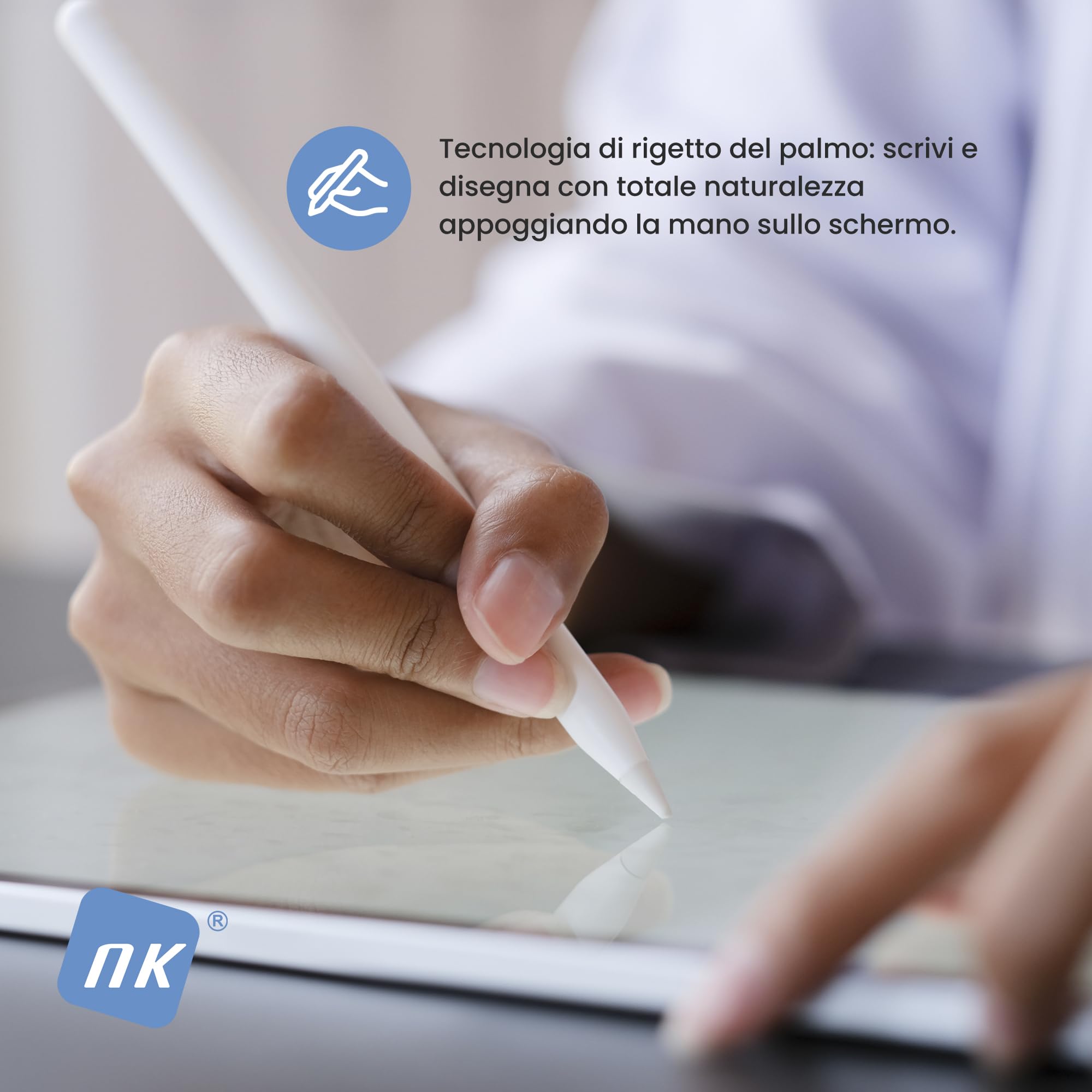 NK Penna per iPad Nero Magnetica 9 Ore LED