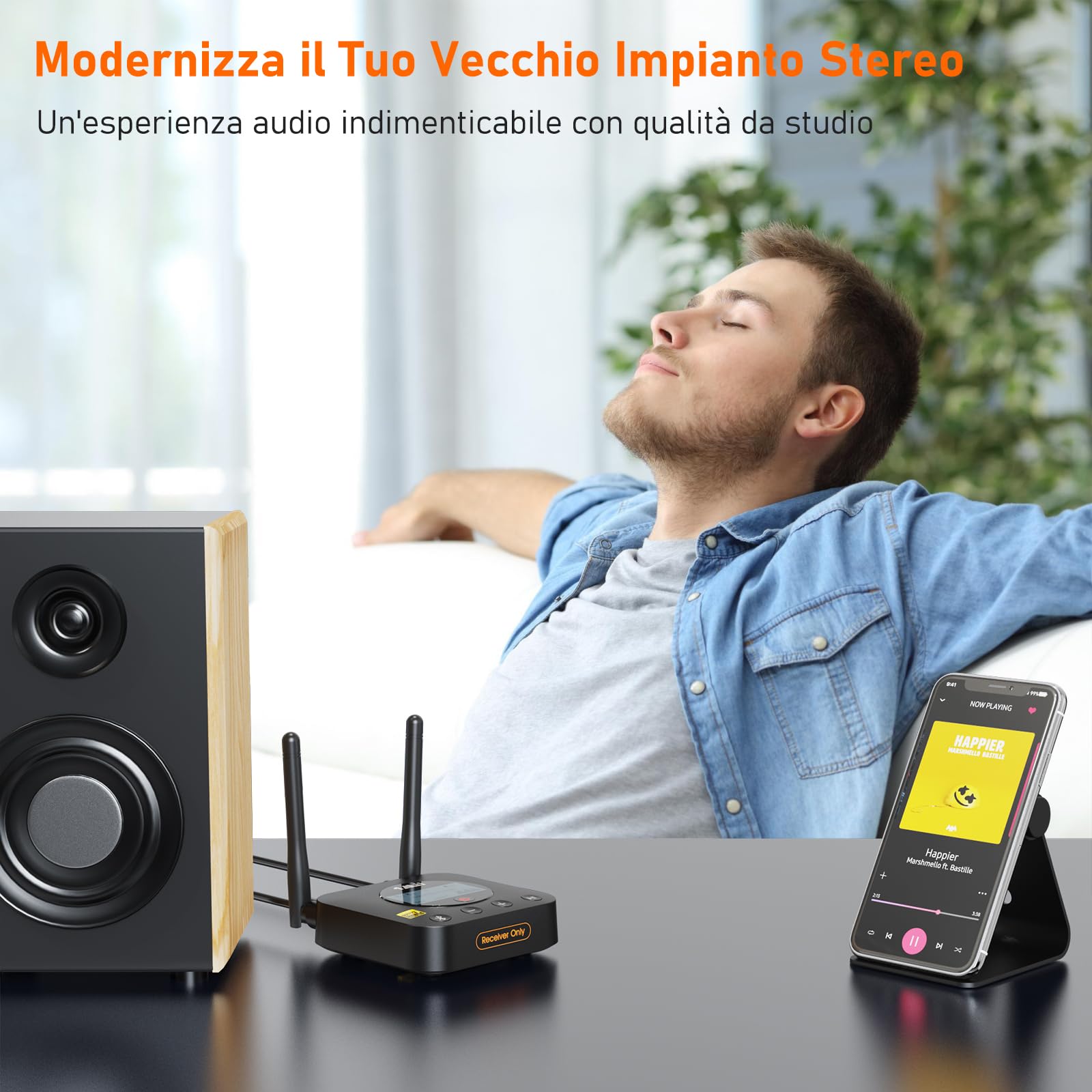 1Mii Bluetooth Receiver B06Pro+ ricevitore HiFi LDAC aptX HD AUX