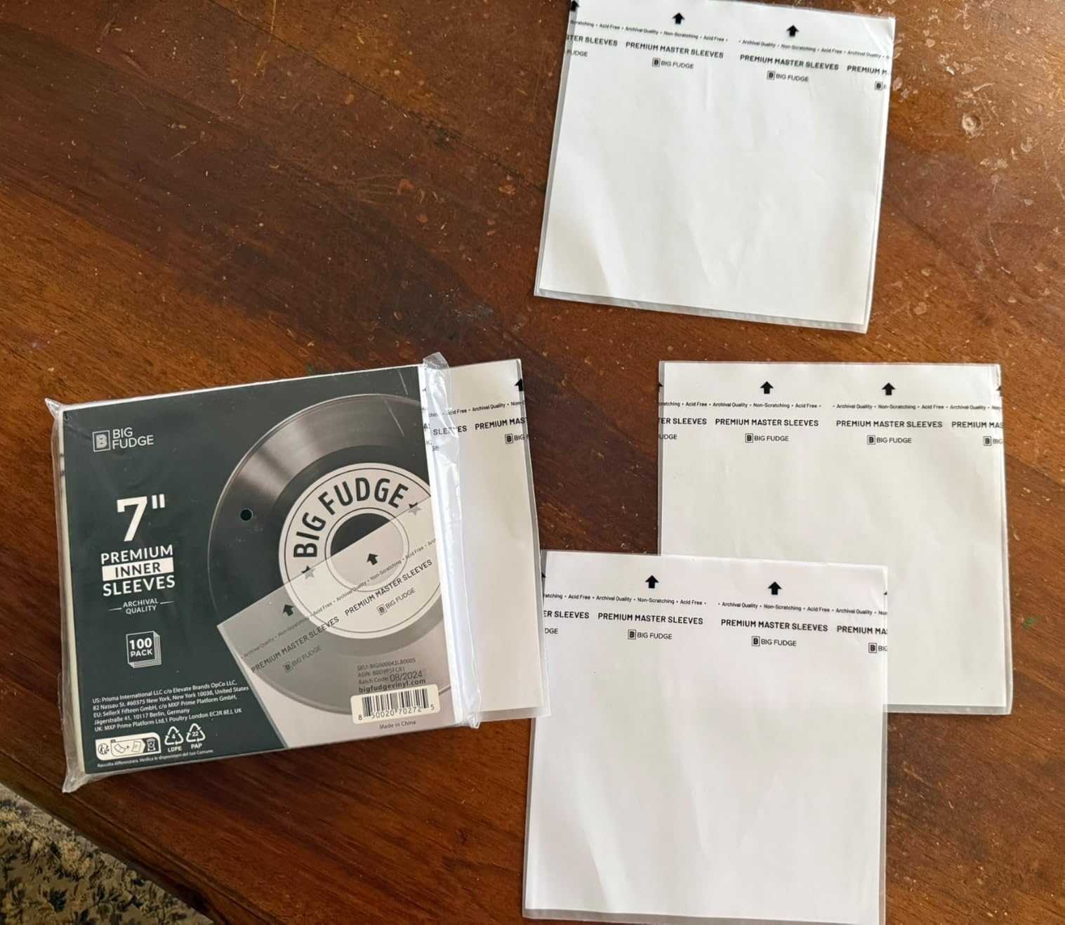 Big Fudge Inner Sleeves Premium Master 7 Pollici 50 Pezzi