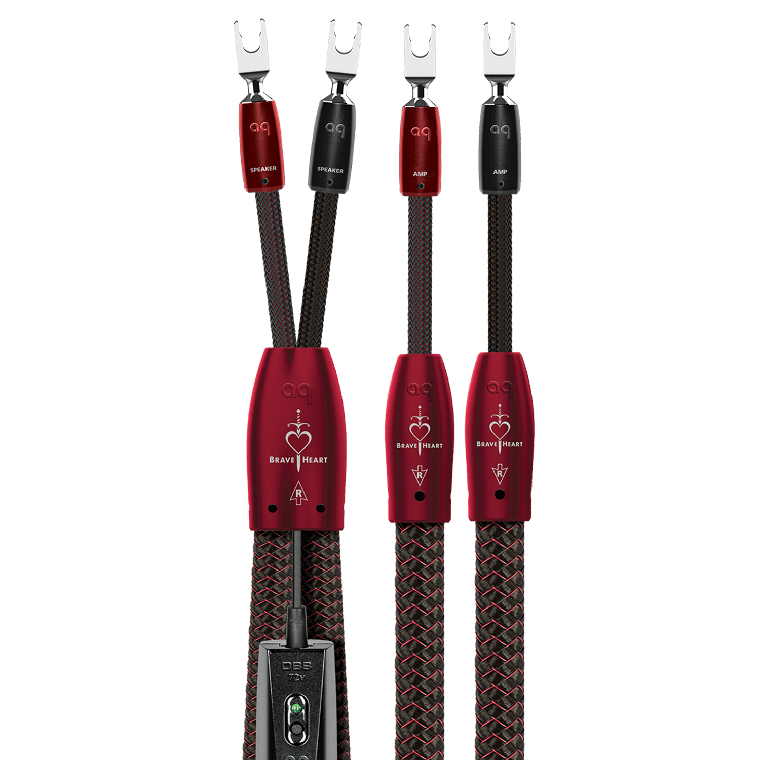 AudioQuest Brave Heart Full-Range cavo diffusori coppia 2,4 m rame