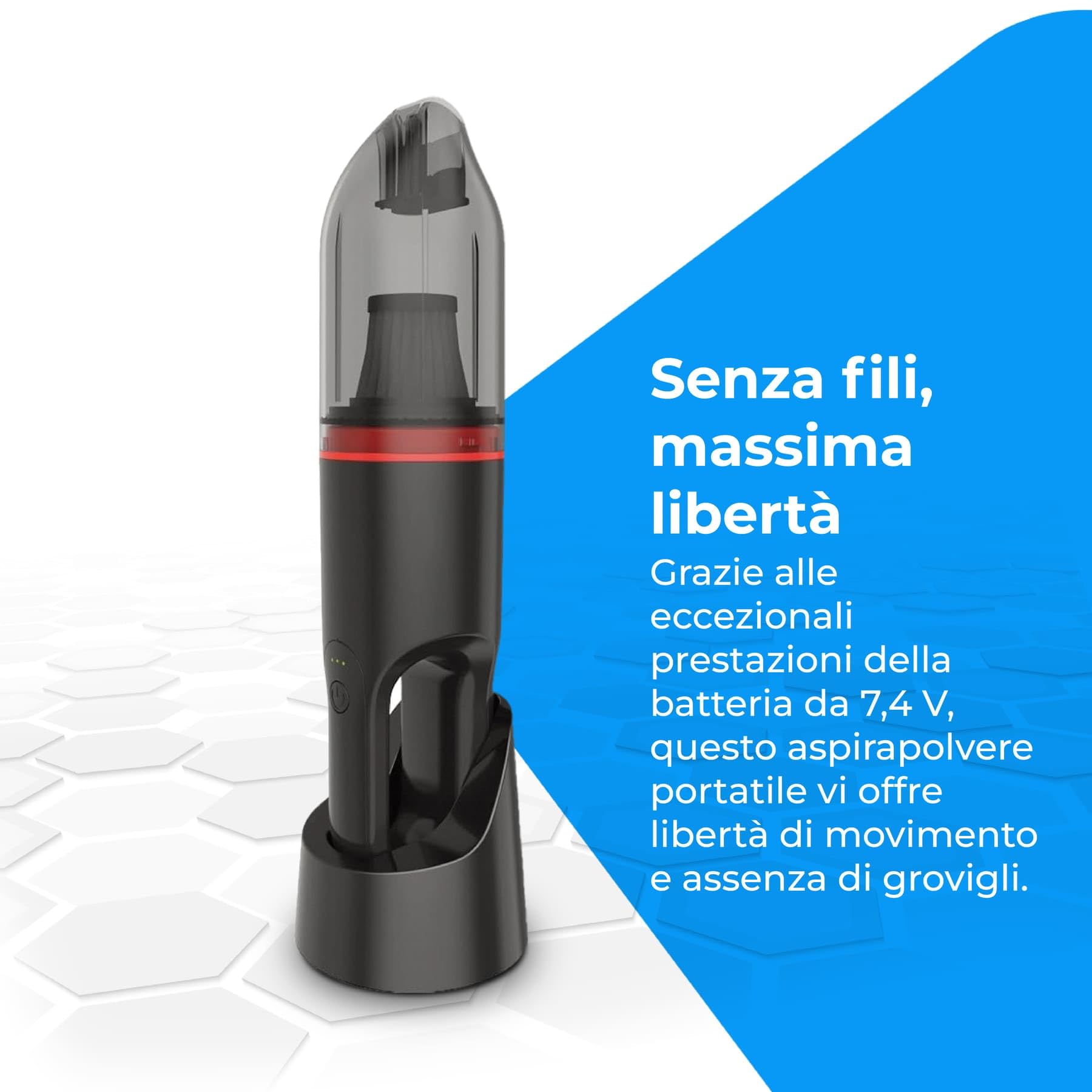 NK Mini Aspirapolvere Senza Cavo 6000 PA USB-C