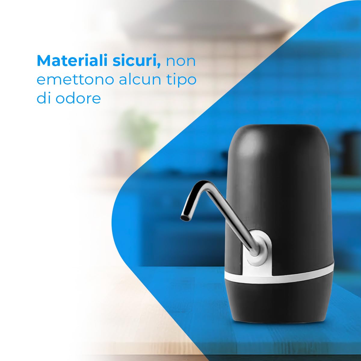 NK dispenser acqua automatico USB nero 1200 mAh
