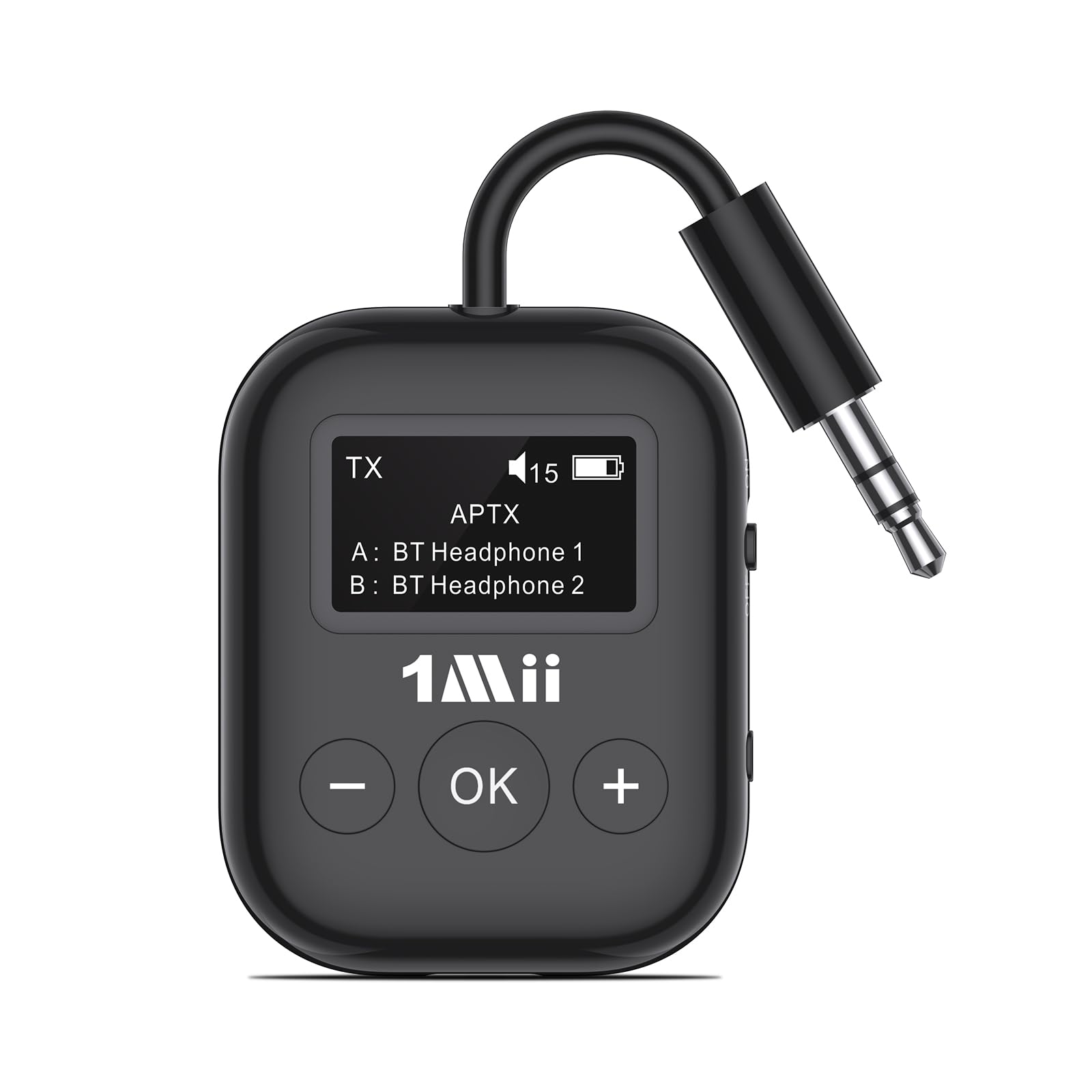 1Mii SafeFly Min trasmettitore bluetooth 2 cuffie OLED 25 ore