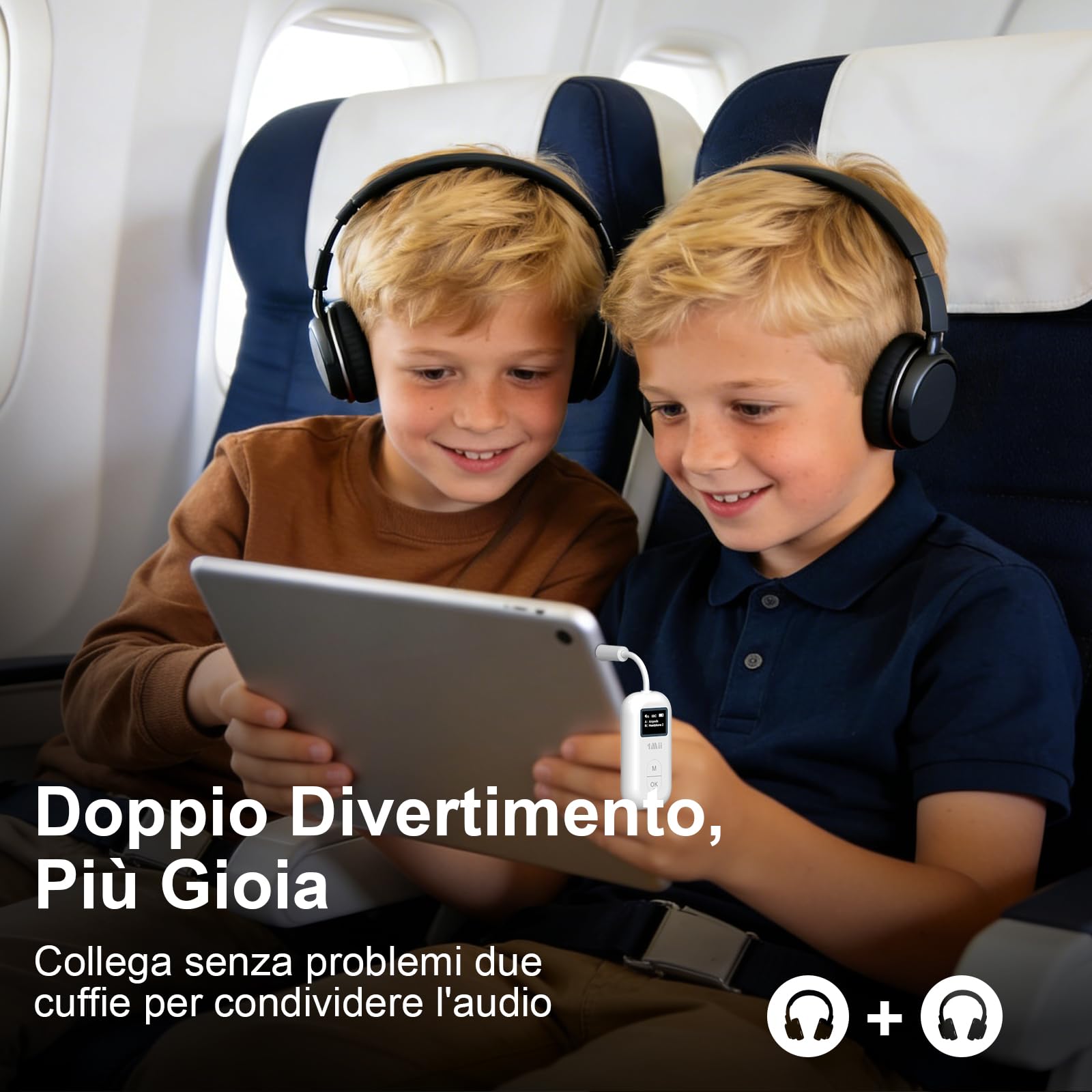 1Mii SafeFly Pro Trasmettitore Ricevitore Bluetooth Aereo