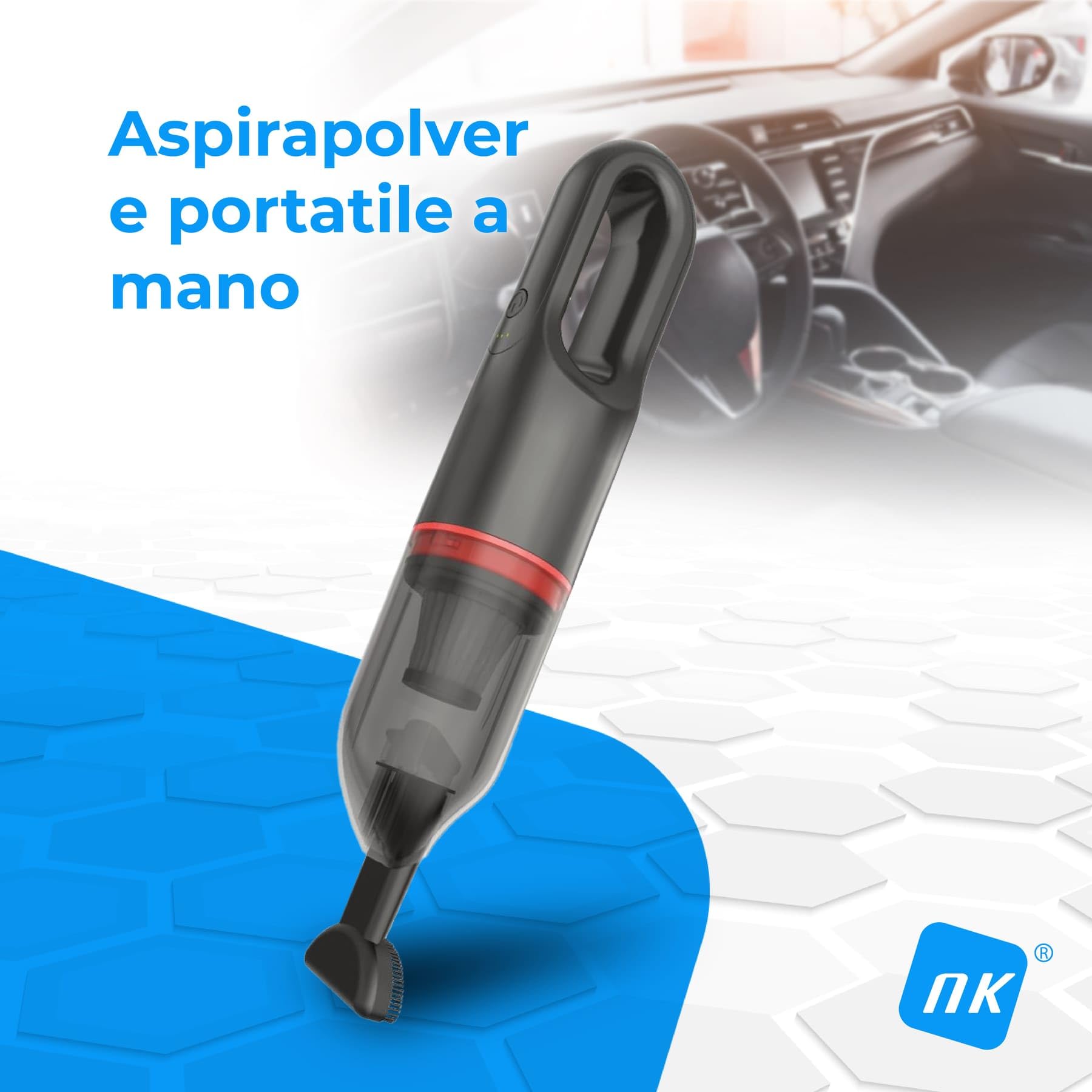 NK Mini Aspirapolvere Senza Cavo 6000 PA USB-C
