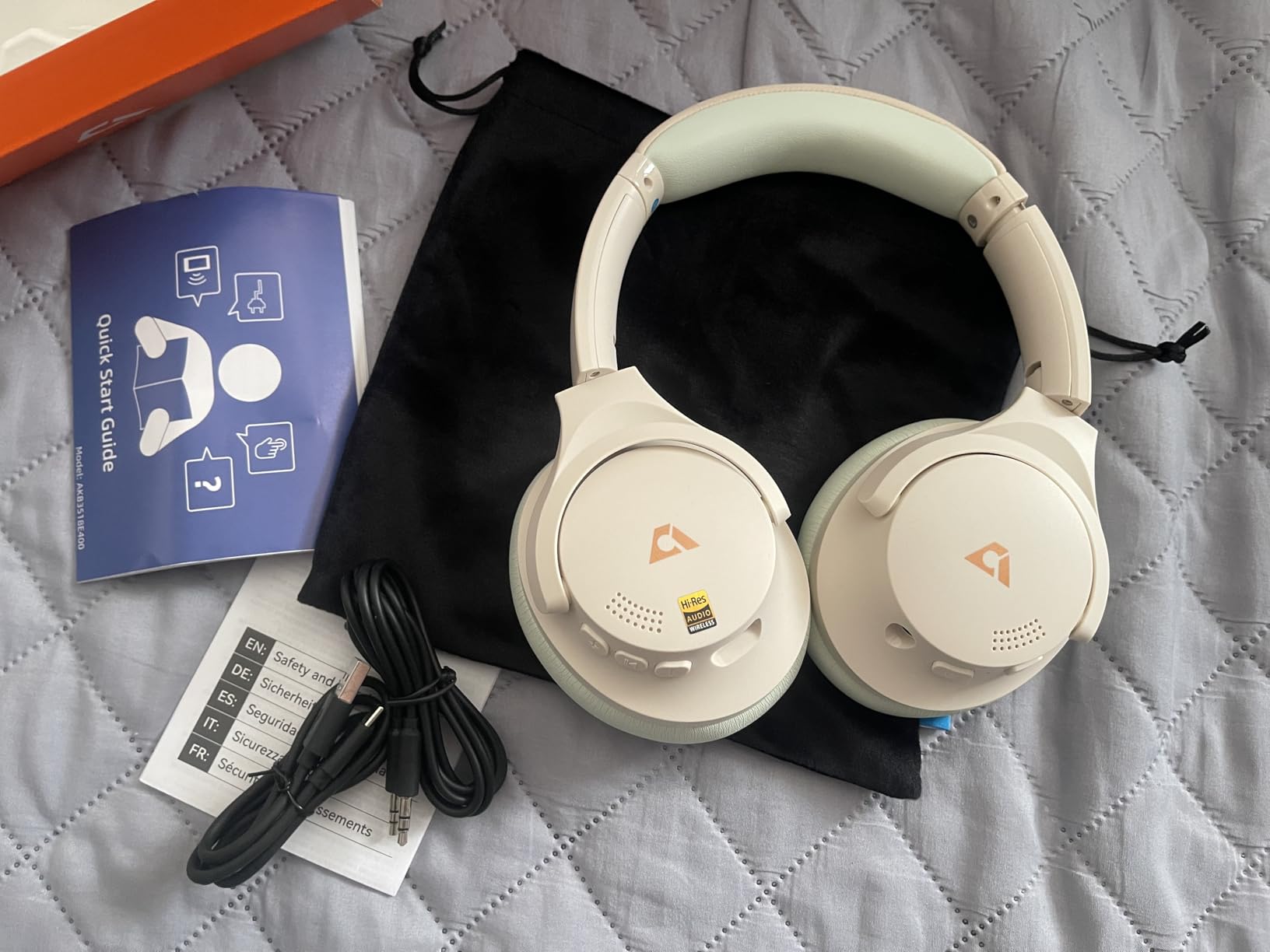 1Mii Y8+ Cuffie Bluetooth Over-Ear ANC Beige 100 Ore