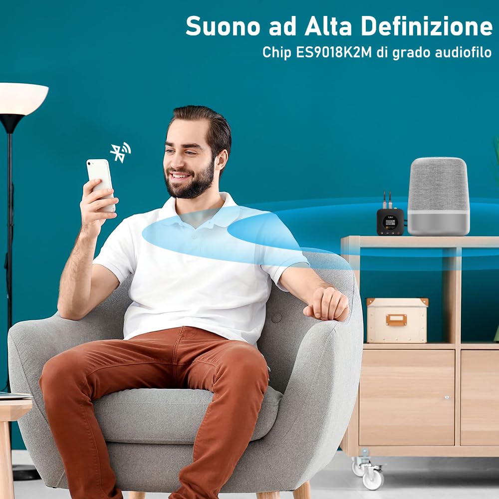 1Mii B06HD+ Ricevitore Bluetooth HiFi LDAC aptX HD RCA