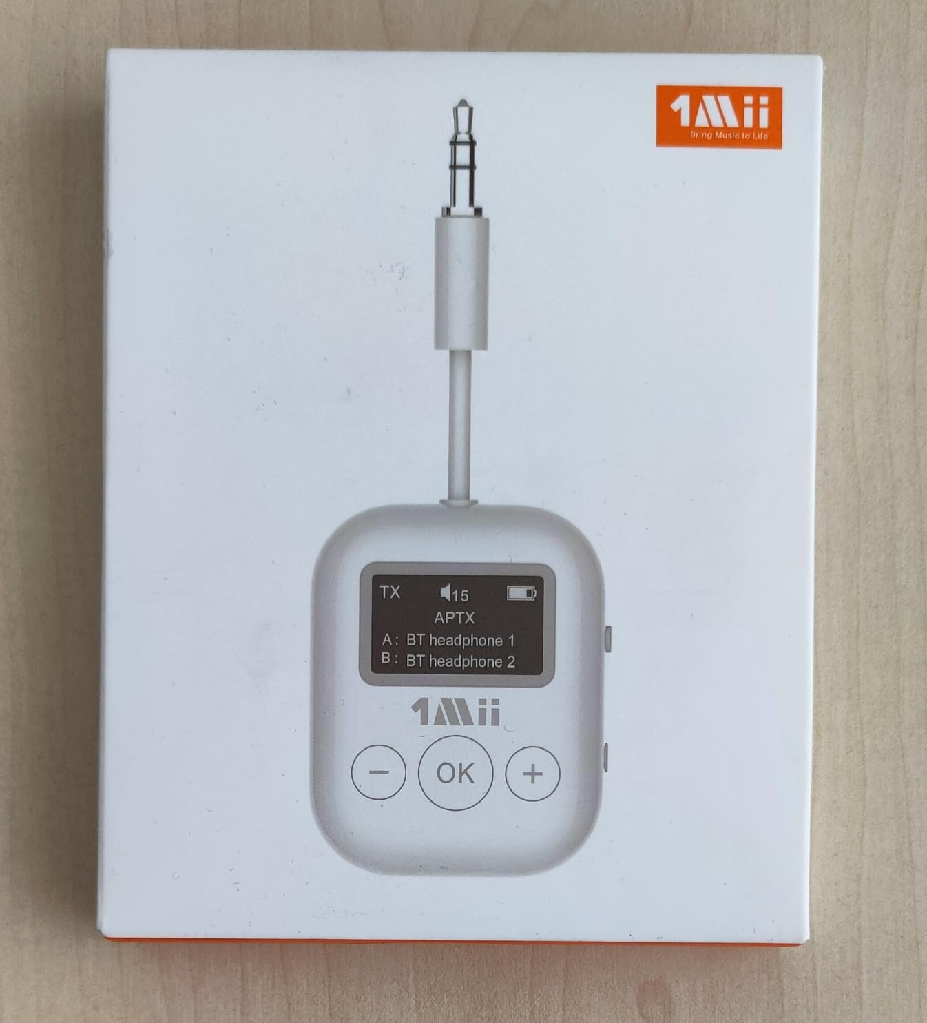 1Mii SafeFly Min trasmettitore bluetooth aptX LL display OLED 25 ore