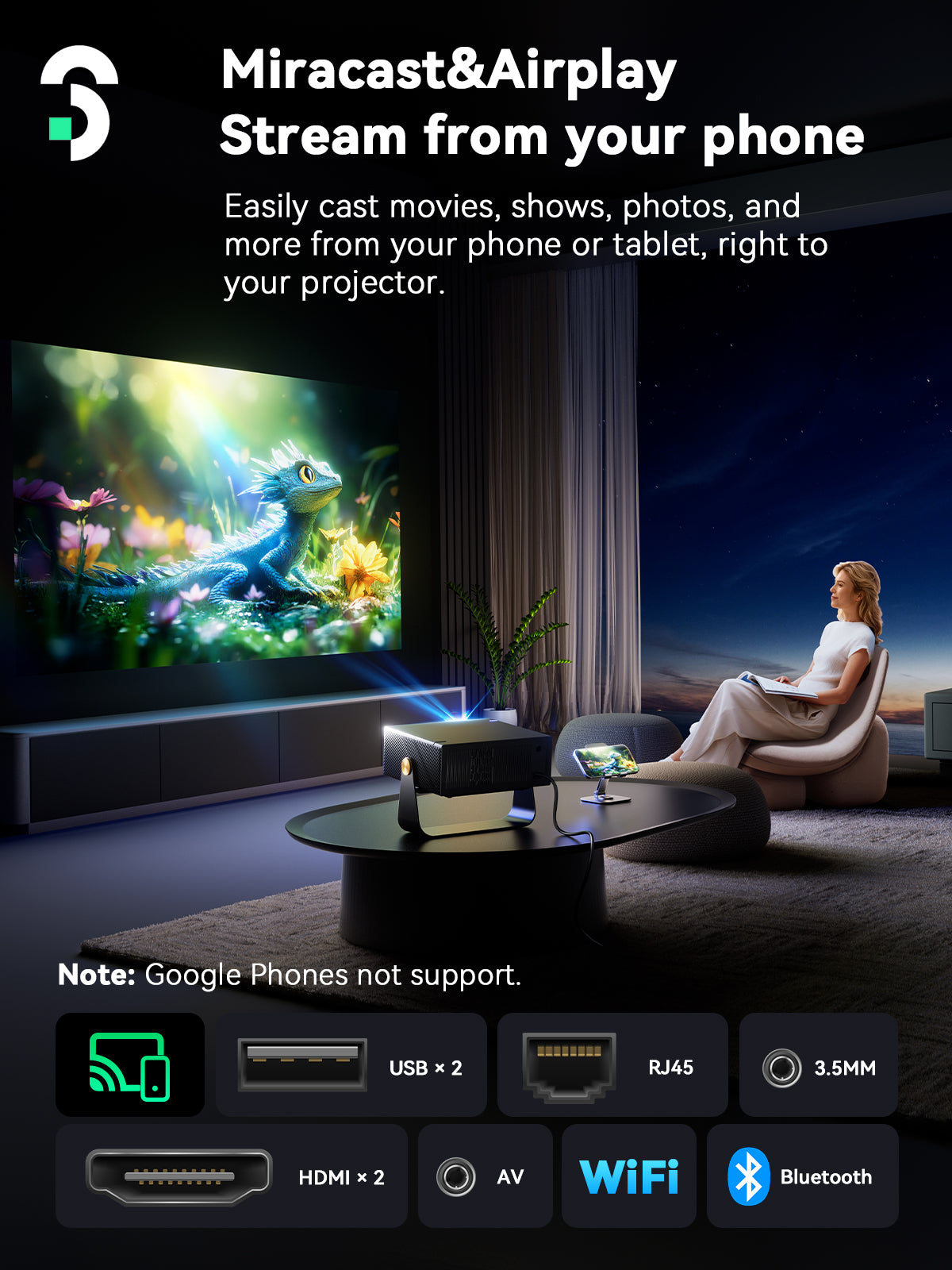 SOOMFON SK3 videoproiettore WiFi Bluetooth 1080p Netflix