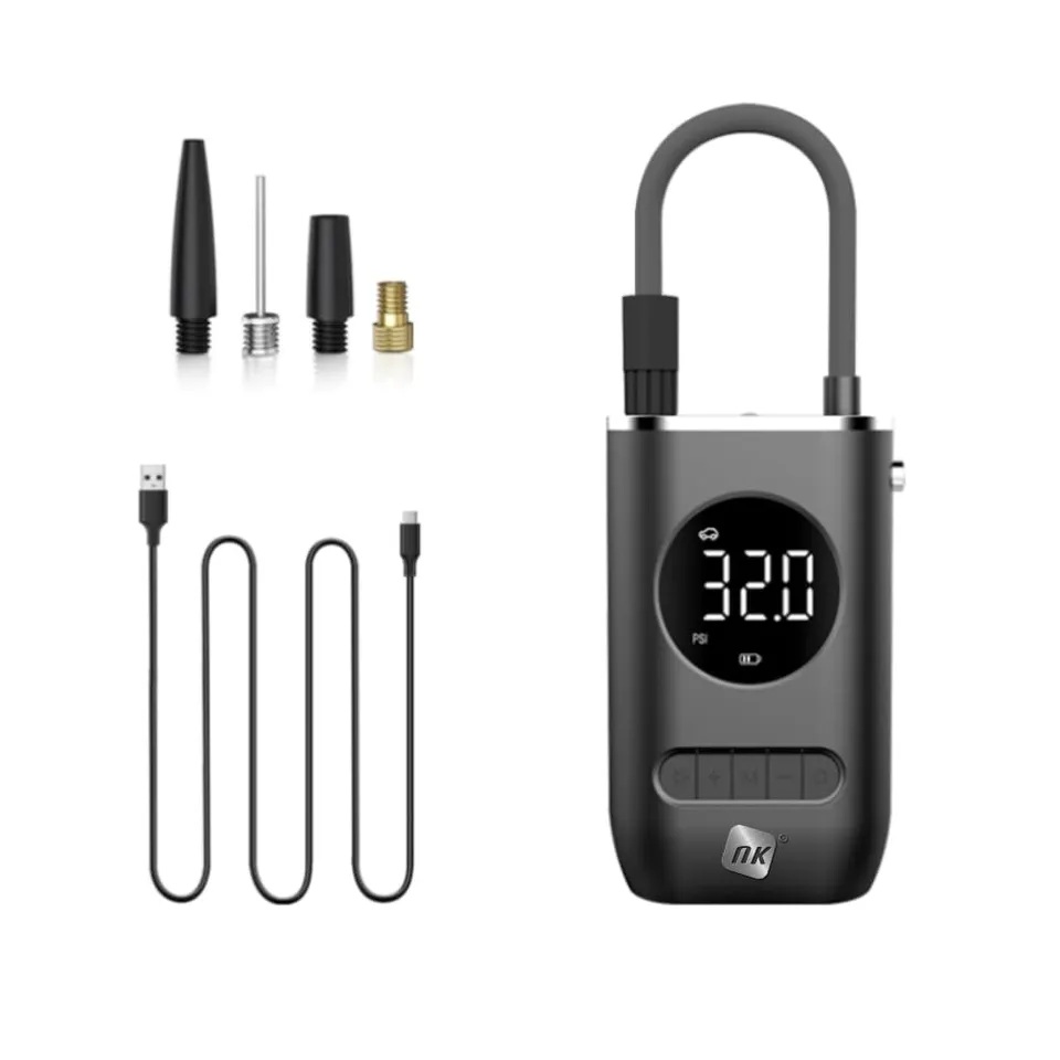 NK compressore aria portatile 150 PSI 4000mAh display digitale LED