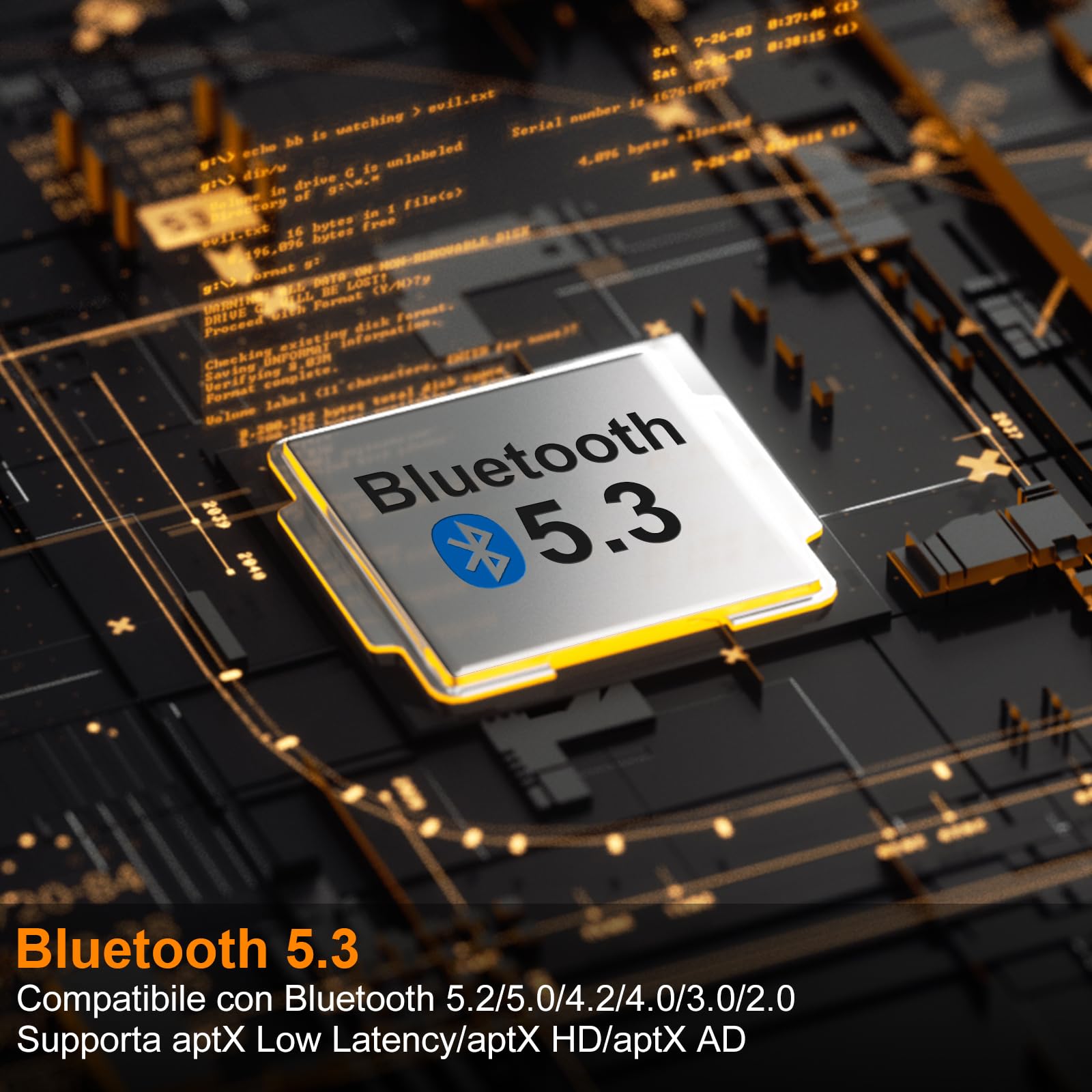 1Mii B06T6 Trasmettitore Bluetooth TV 2 Cuffie aptX LL