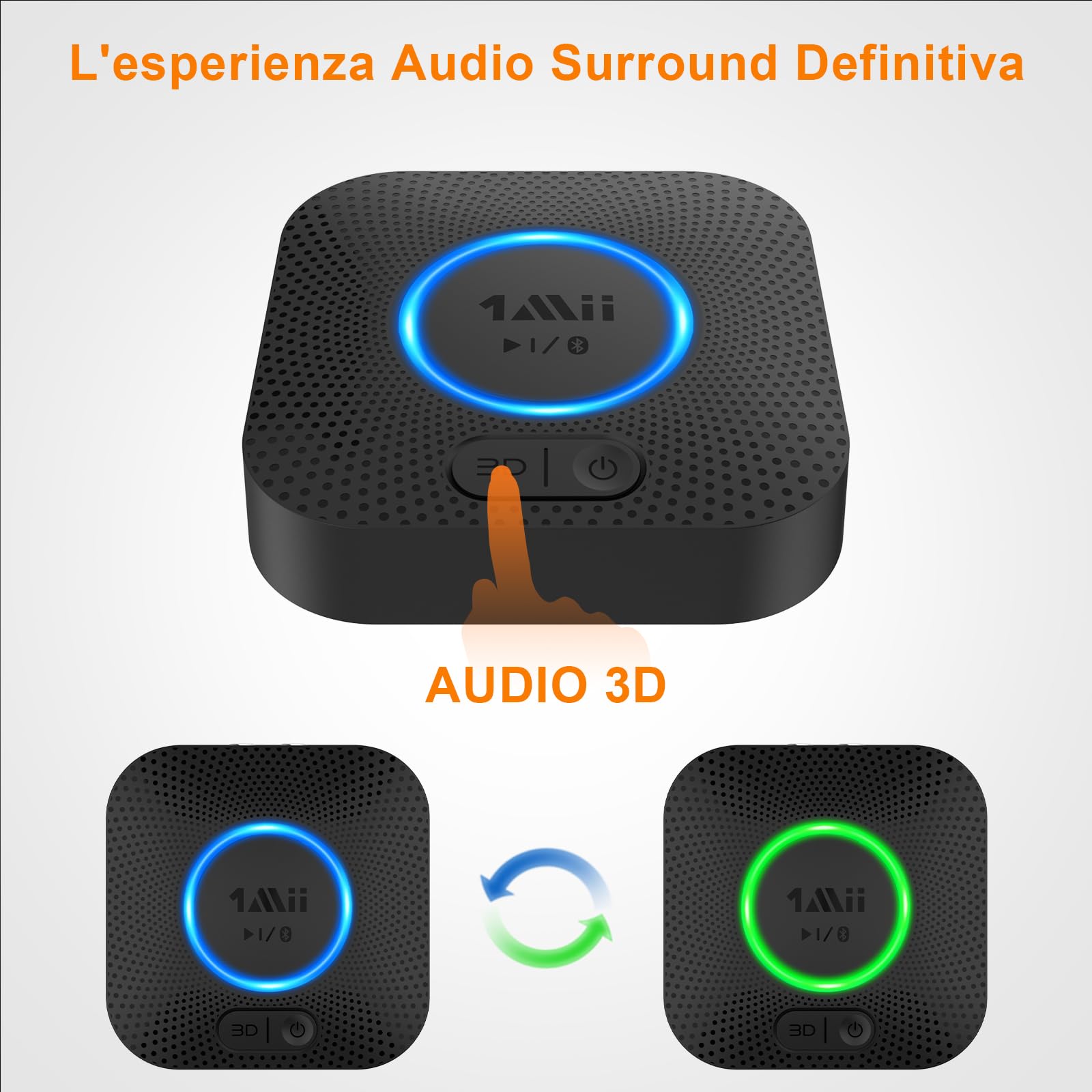 1Mii Bluetooth Receiver B06+ Ricevitore aptX HD RCA 50m