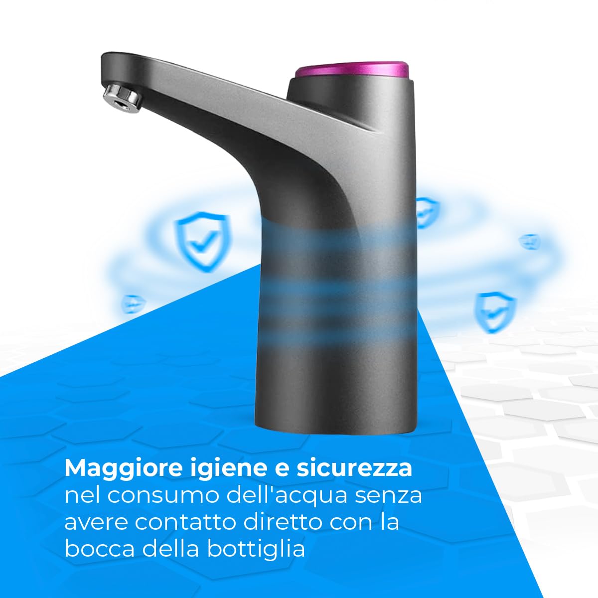 NK Casa e Cucina Distributore Acqua Elettrico Nero USB