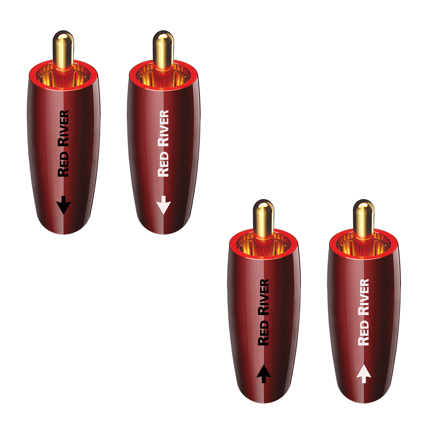 Audioquest Red River cavo RCA stereo rame connettori oro