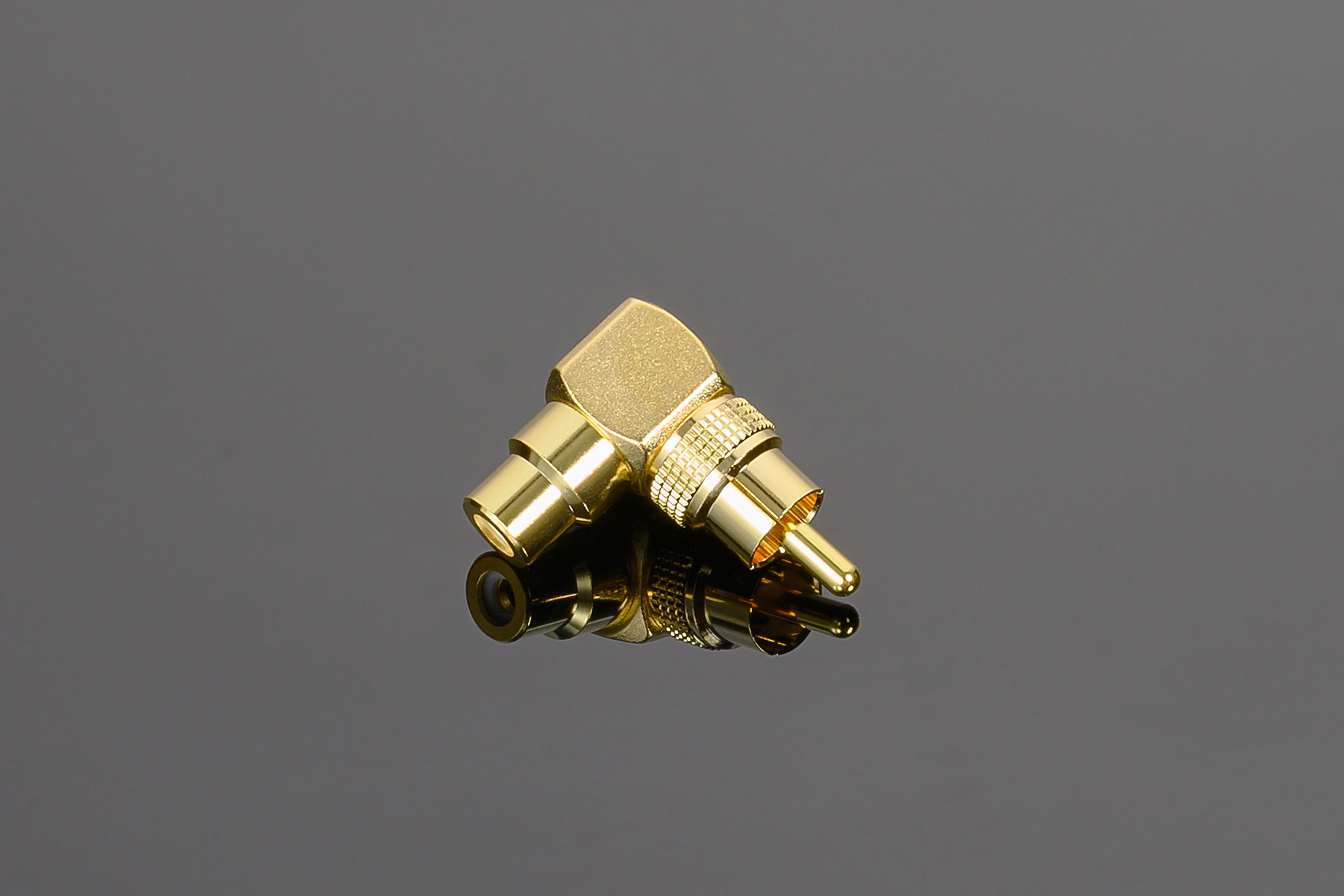 Transparent Adattatore RCA 90 Gradi Placcato Oro