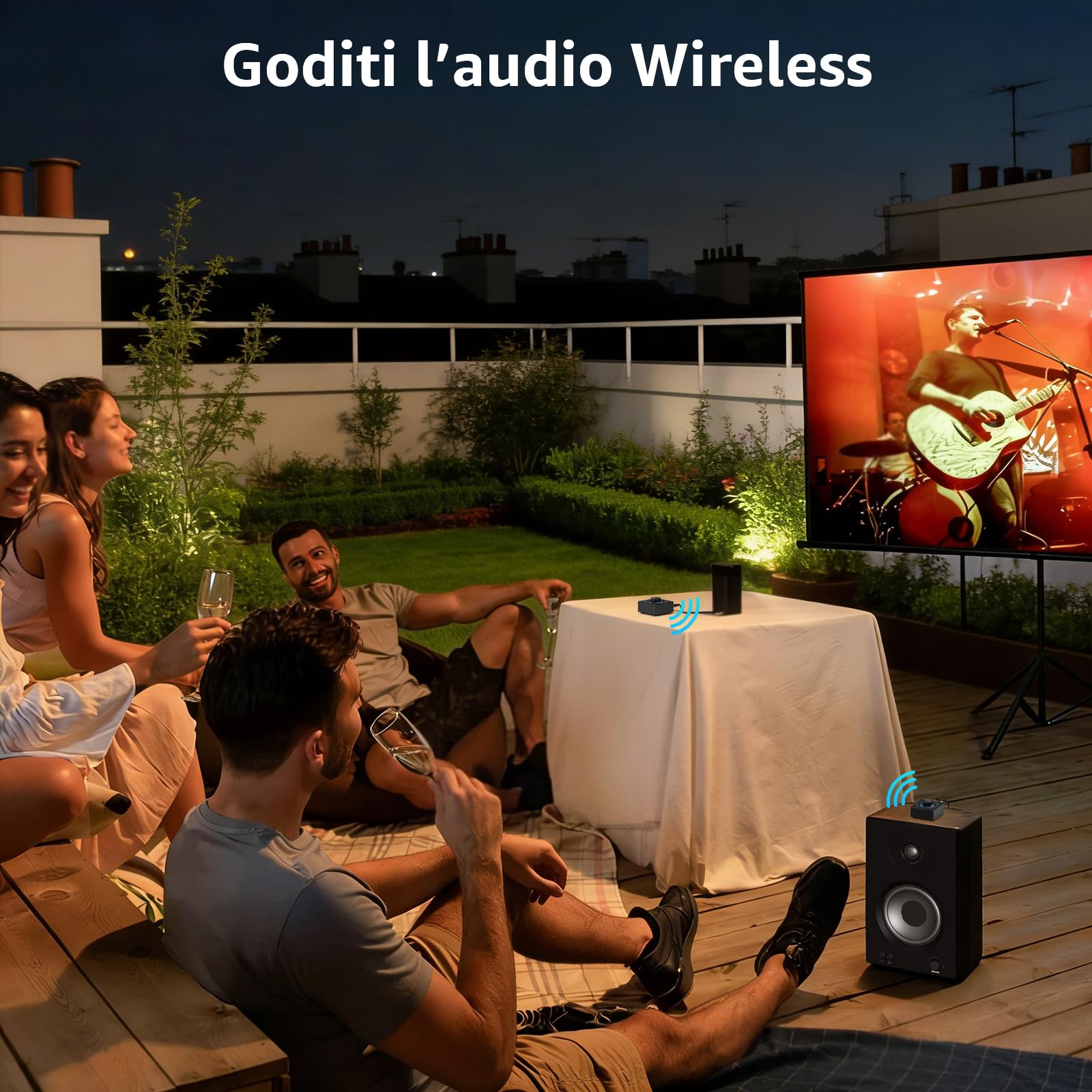 1Mii 2.4G Trasmettitore Ricevitore Audio Wireless 1TX+1RX Bassa Latenza