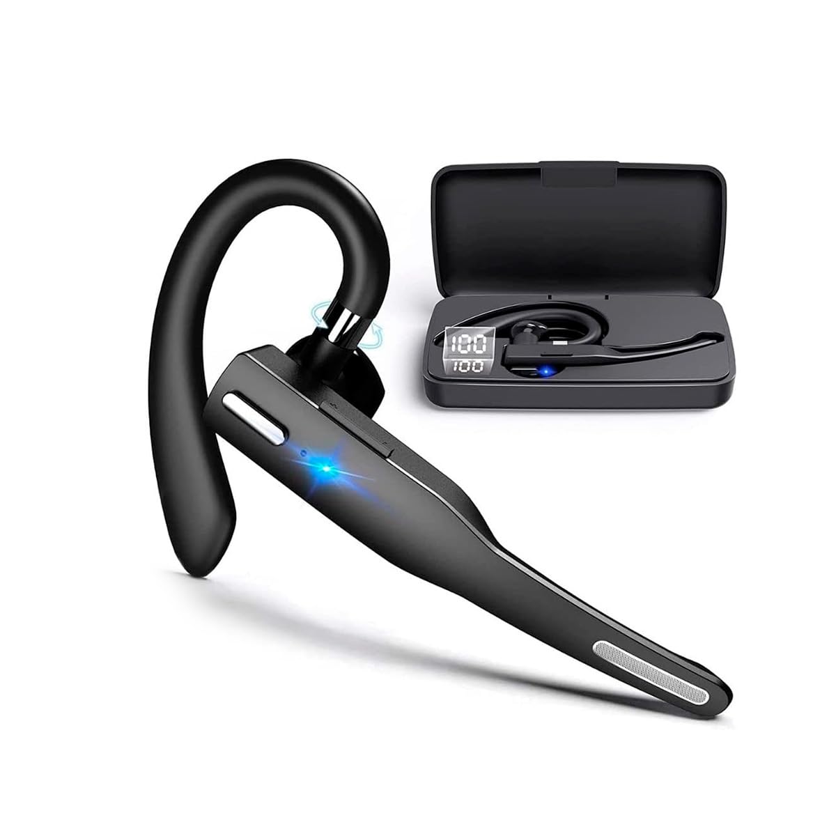 NK Auricolare Bluetooth Mono con Custodia Ricarica Lavoro