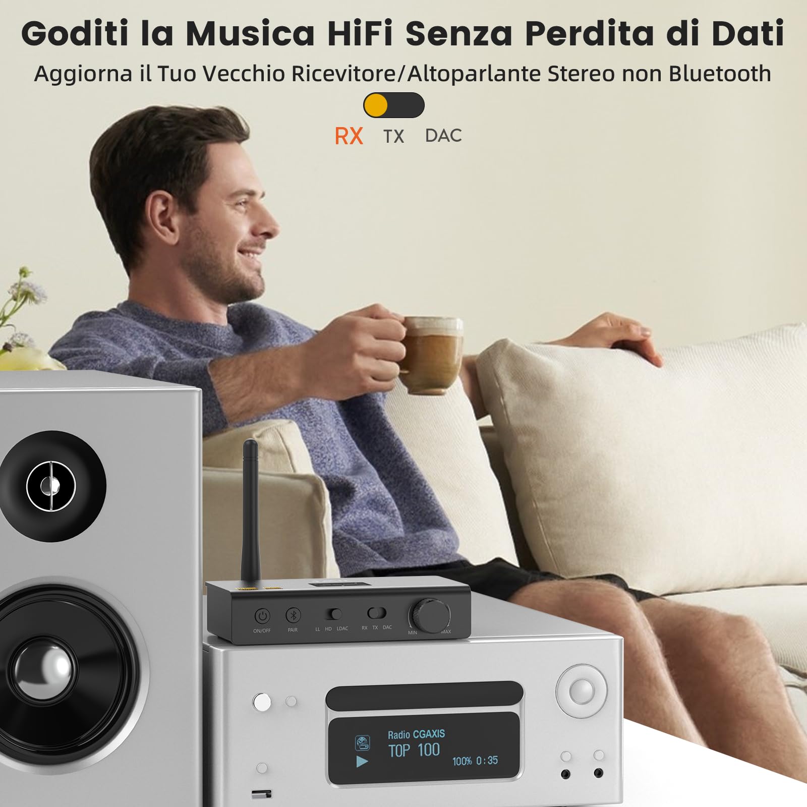 1Mii DS700 trasmettitore ricevitore bluetooth LDAC