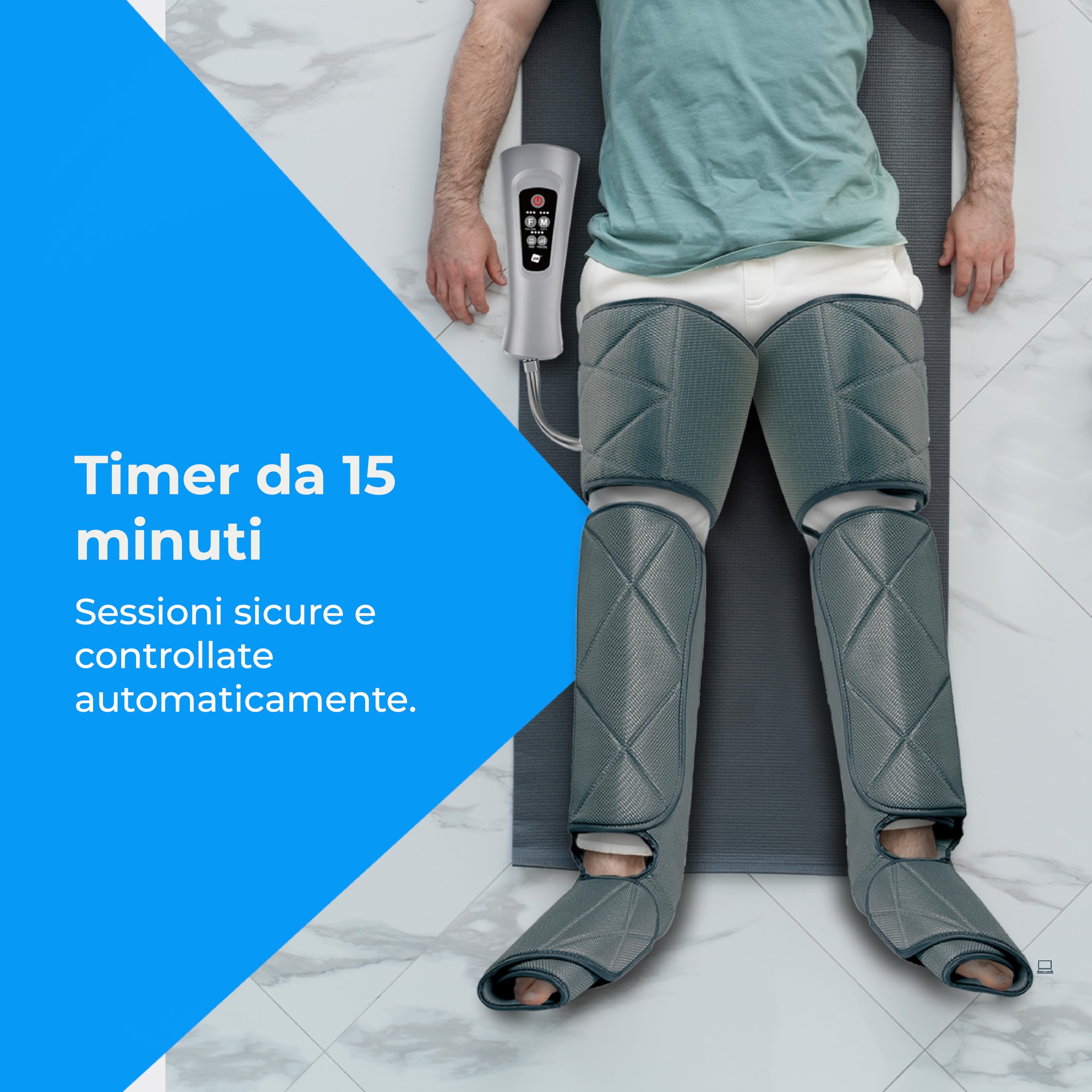 NK Massaggiatore Gambe Compressione Aria Calore 6 Modalità
