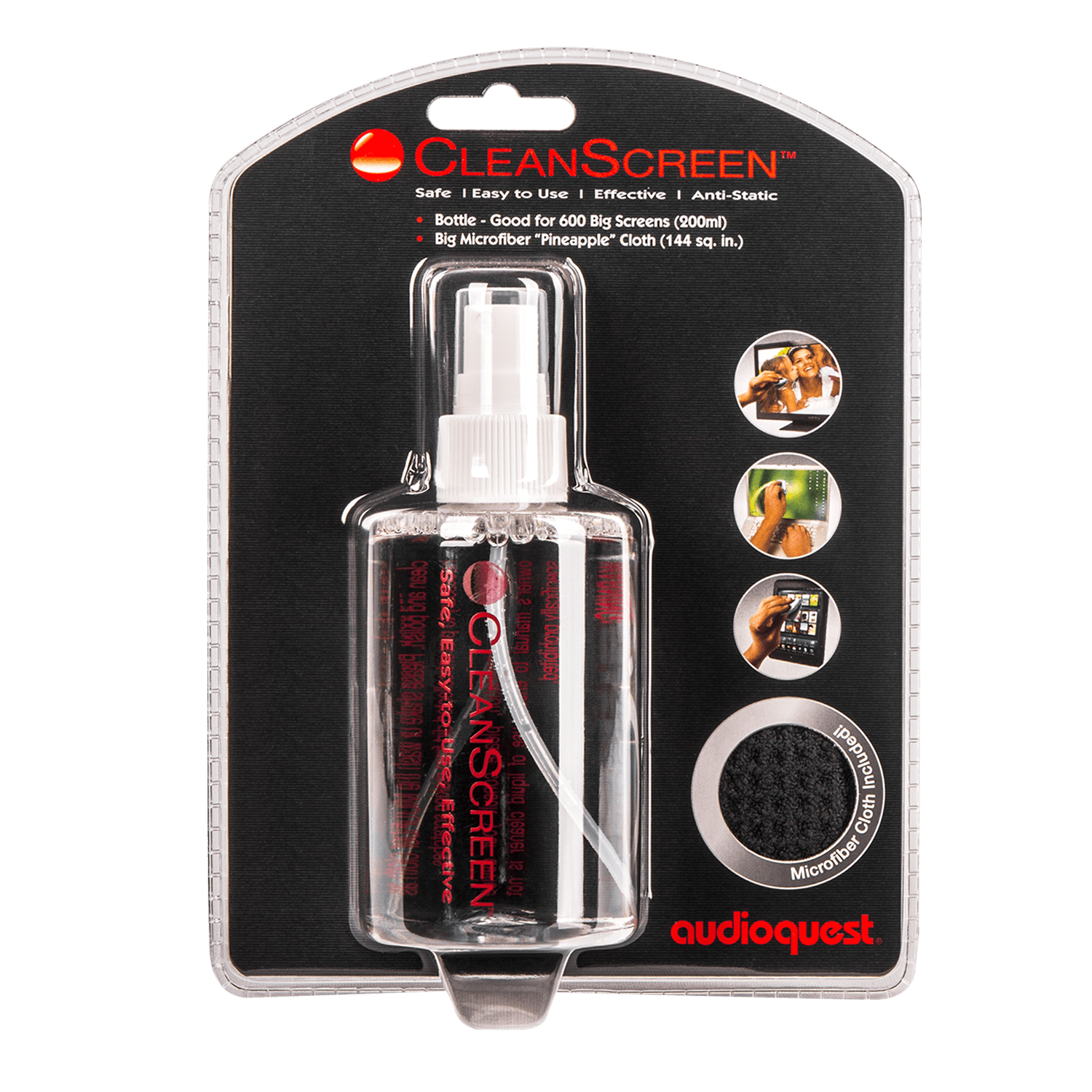 AudioQuest Accessories CleanScreen kit pulizia schermo spray 6 oz