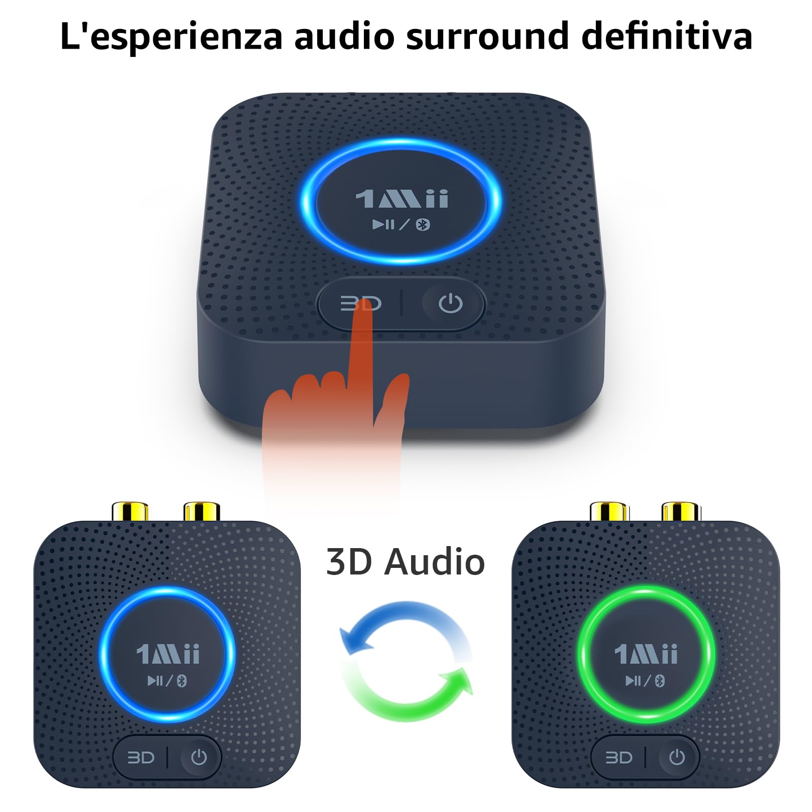 1Mii B06HD Ricevitore Bluetooth 5.3 aptX HD 15 Ore
