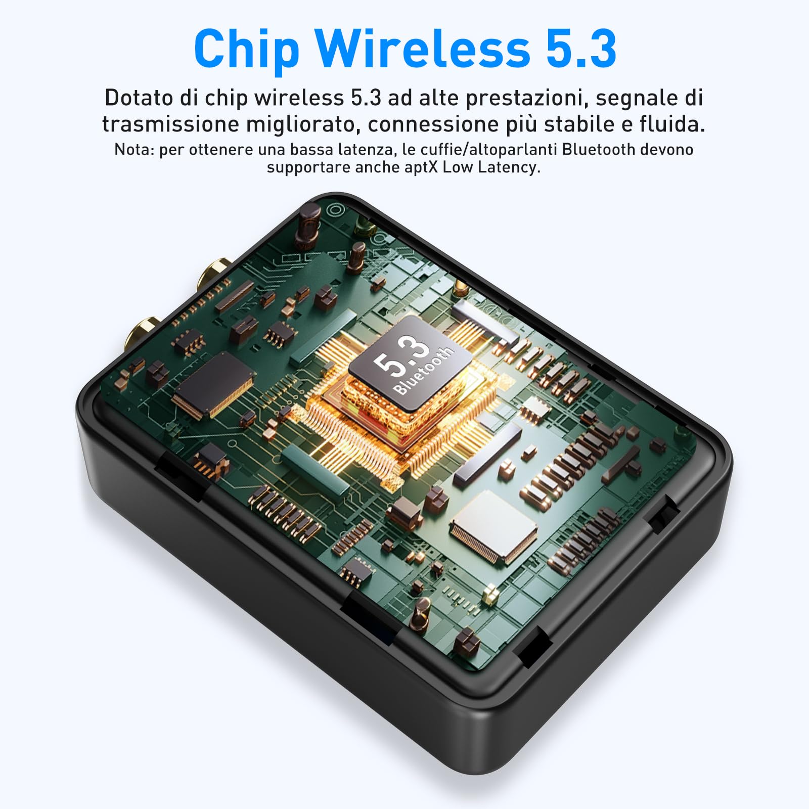 1Mii ML302+ Trasmettitore Ricevitore Bluetooth AUX RCA 30 Ore