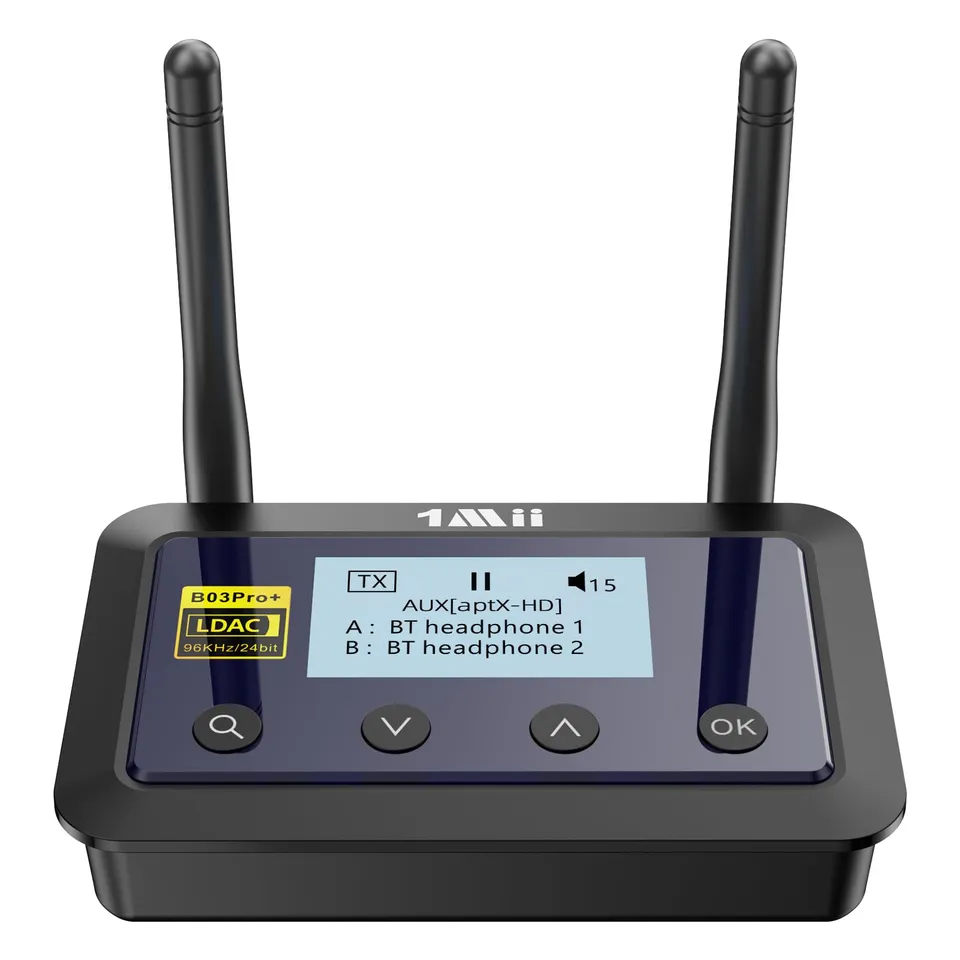 1Mii B03Pro+ Trasmettitore Ricevitore Bluetooth 5.3 LDAC TV