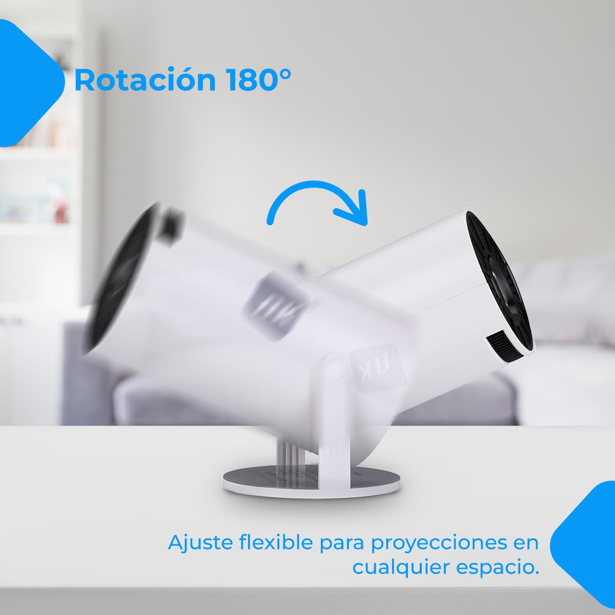 NK Mini Proiettore Portatile Full HD 1080P 4K WiFi 180°