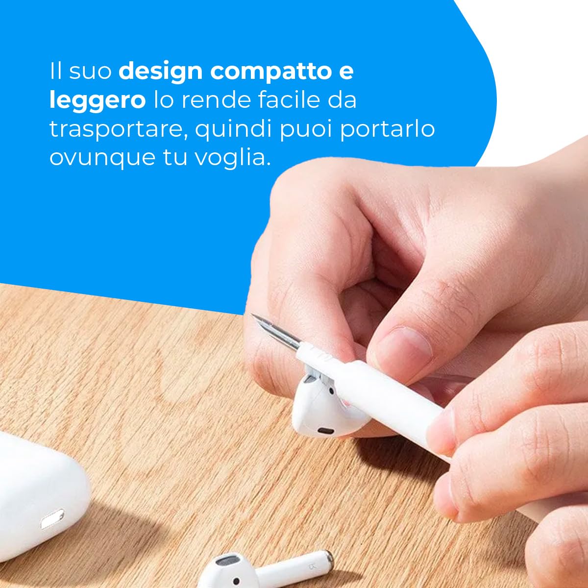 NK kit pulizia AirPods penna 3 in 1 spazzola pinza