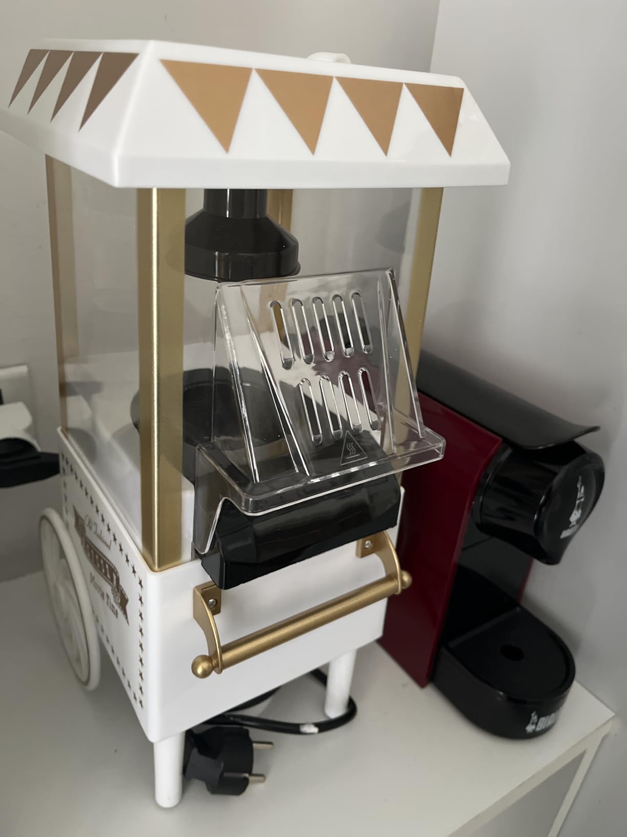 NK Macchina Popcorn Aria Calda 1200W Nero 0,3L