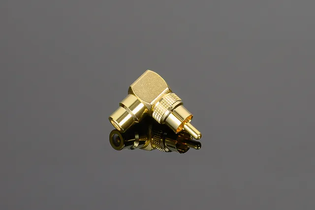 Transparent Adattatore RCA 90 Gradi Placcato Oro