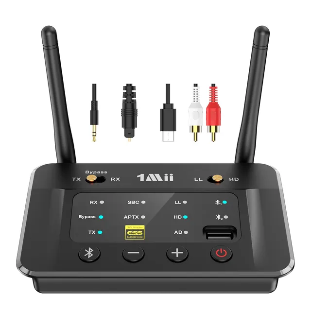 1Mii B03S Trasmettitore Ricevitore Bluetooth 5.3 aptX TV