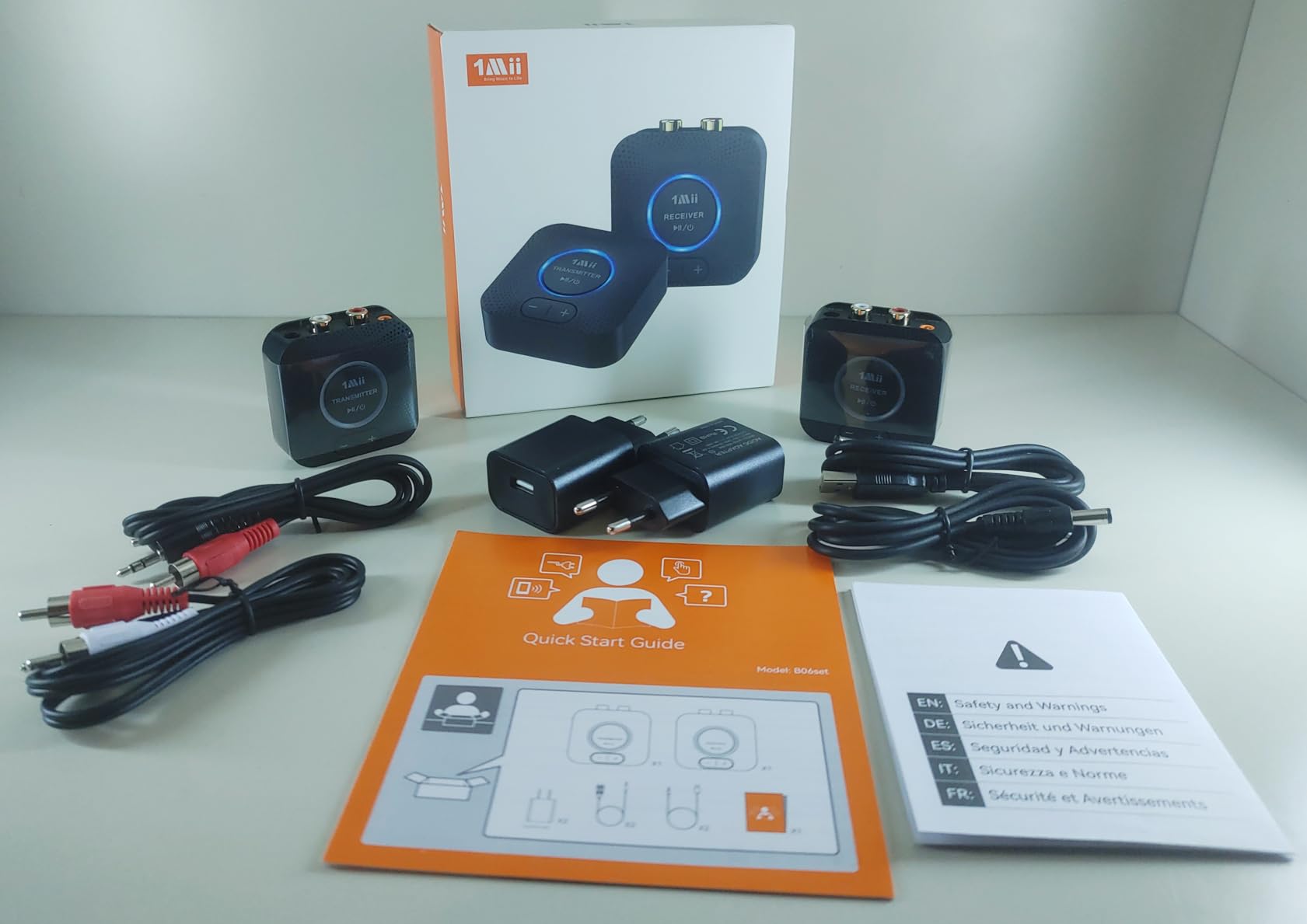 1Mii 2.4G kit audio wireless trasmettitore ricevitore 80m