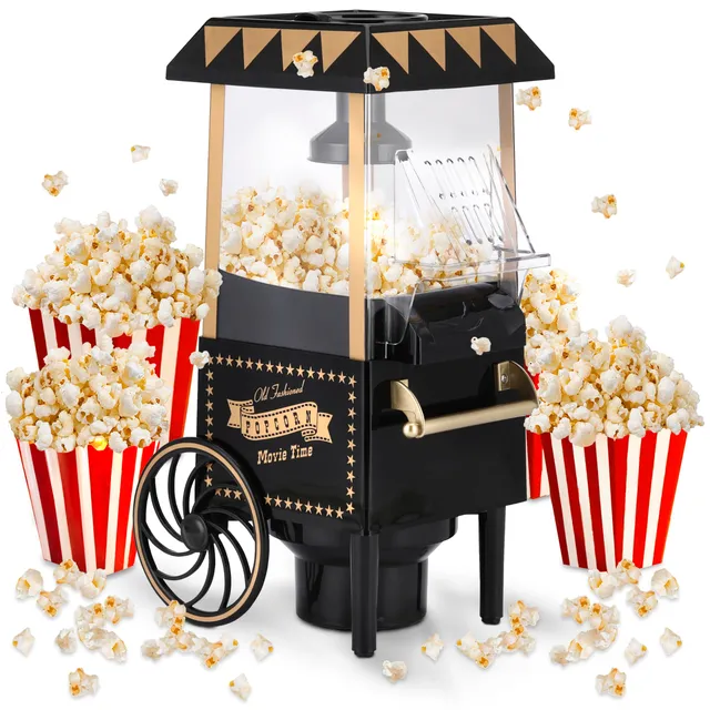 NK Macchina Popcorn Aria Calda 1200W Nero 0,3L