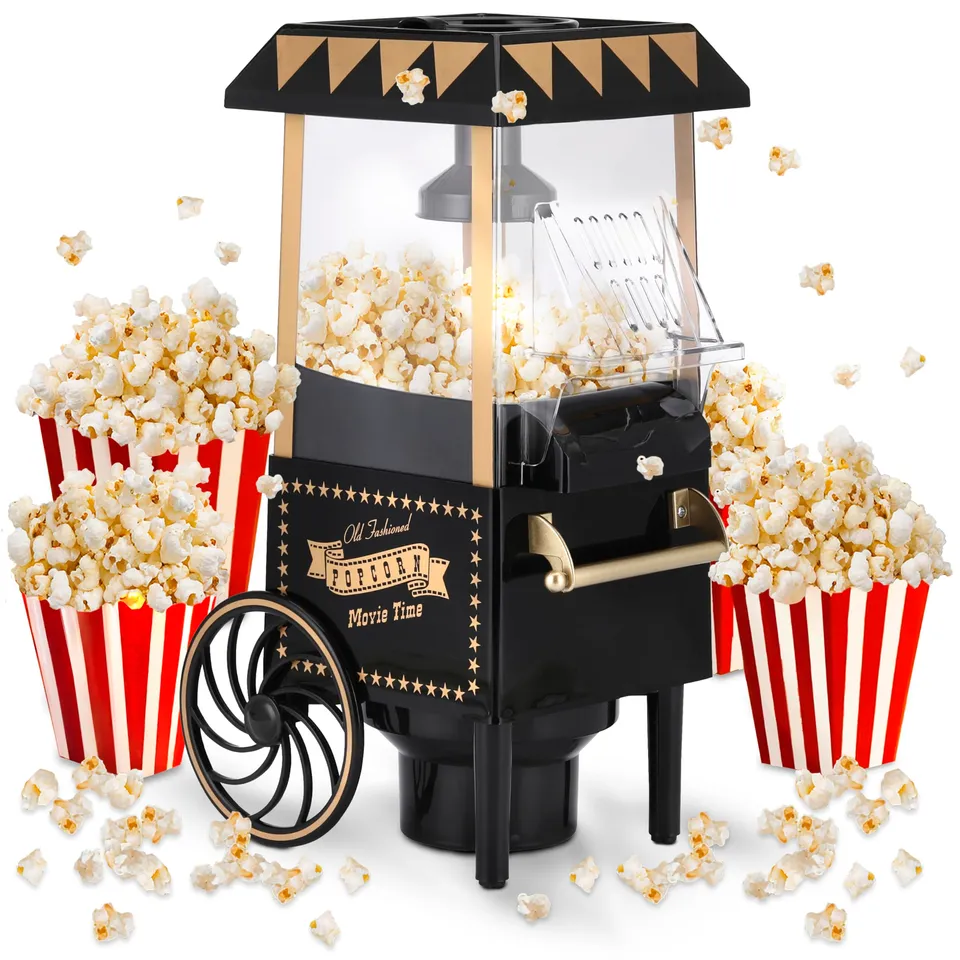 NK Macchina Popcorn Aria Calda 1200W Nero 0,3L